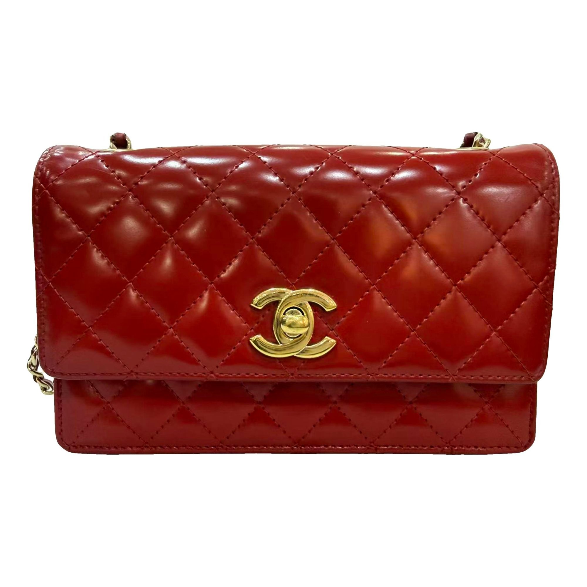 Patent leather crossbody bag