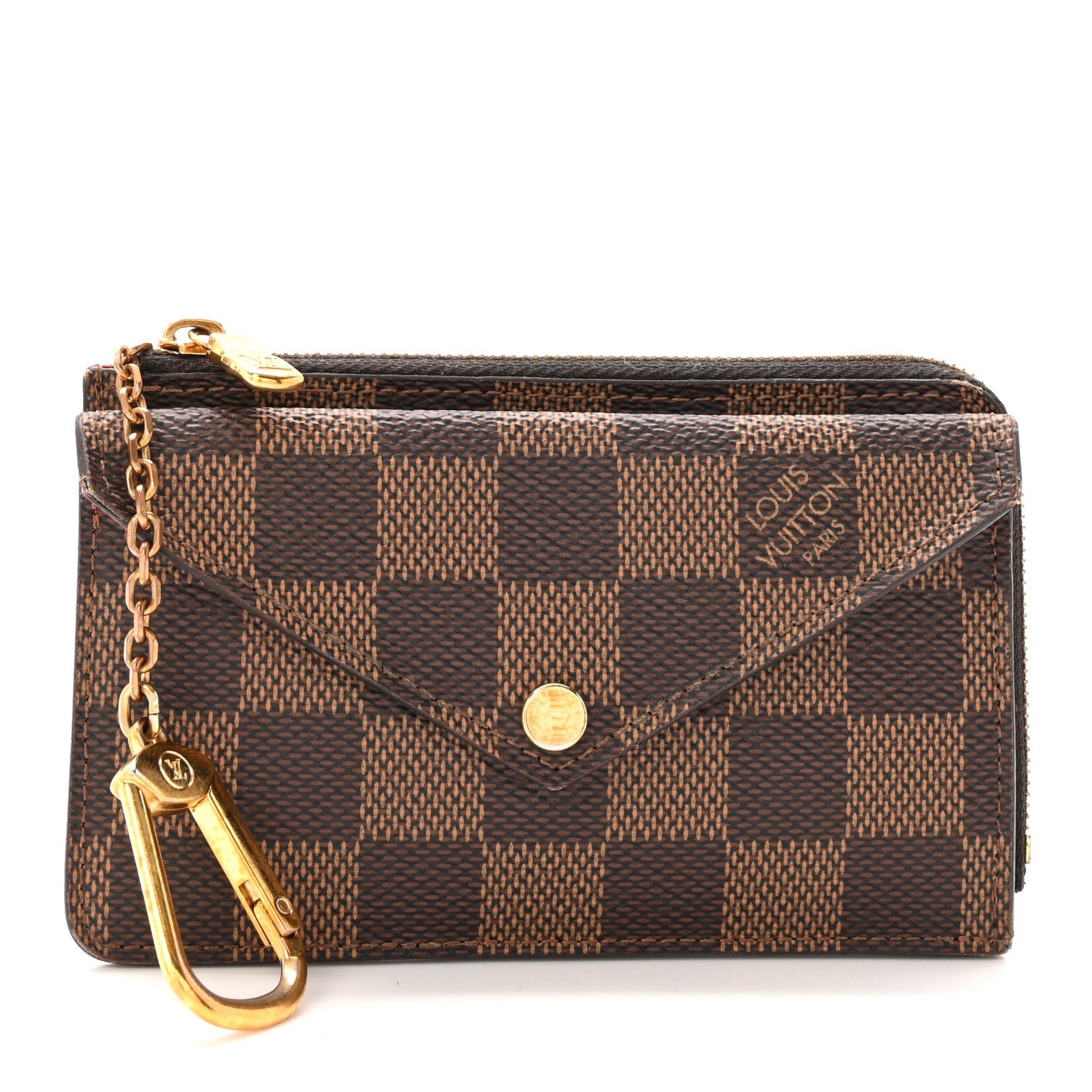 Louis Vuitton Damier Ebene Recto Verso Card Holder Red