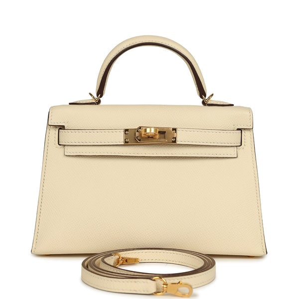 Hermes Hermes Kelly Sellier 20 Nata Epsom Gold Hardware