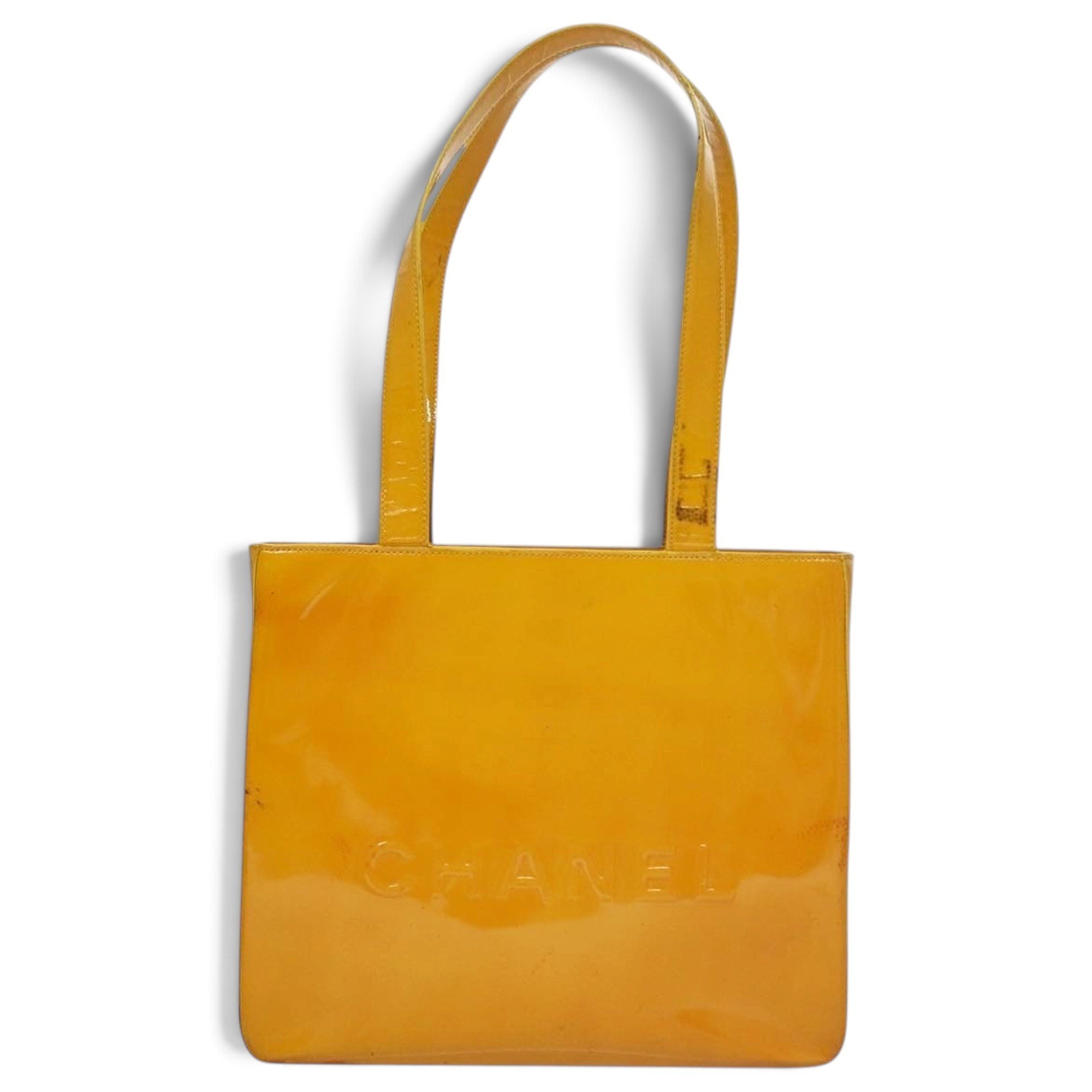 Patent leather tote