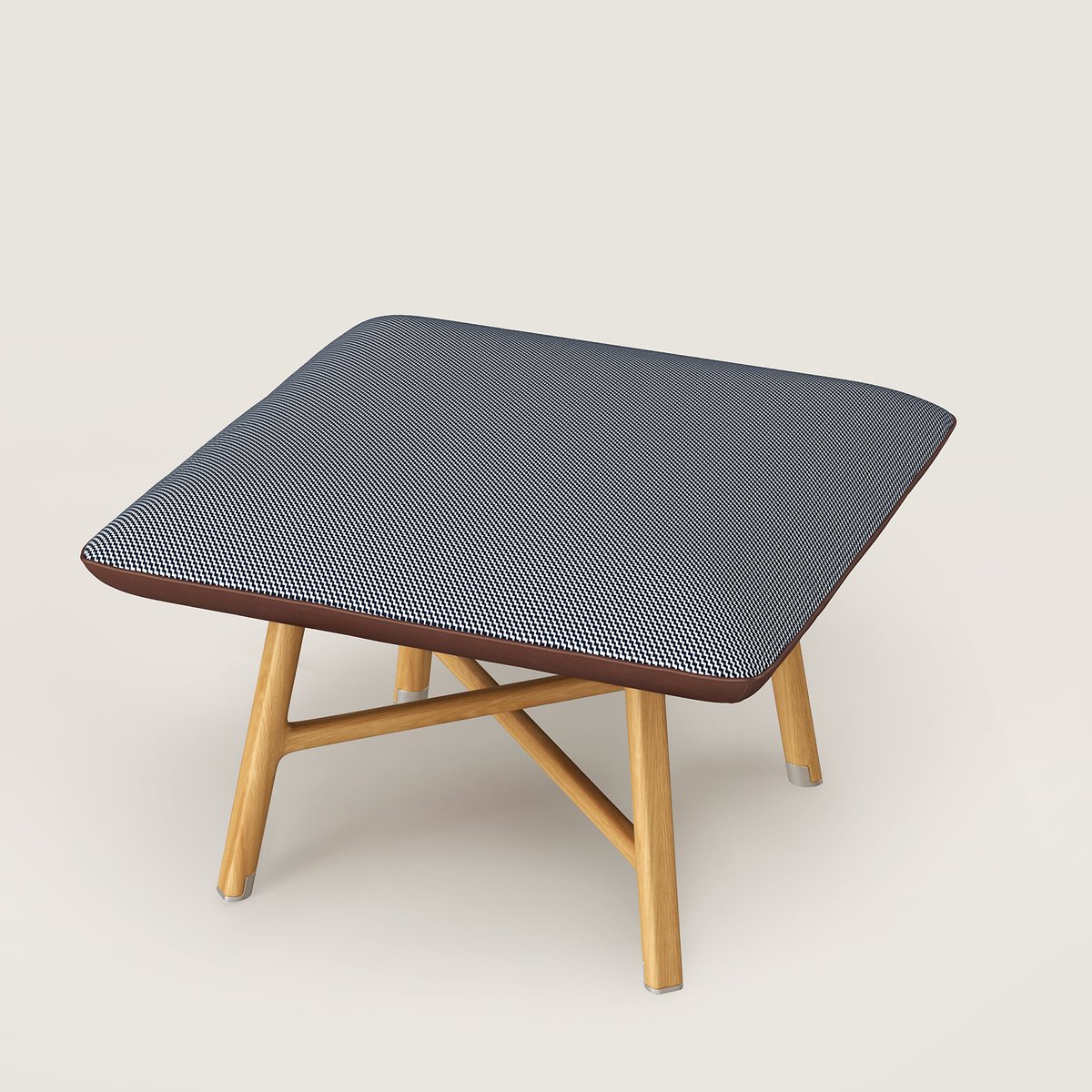 Les Necessaires d'Hermès "carre d'assise" low stool, high model