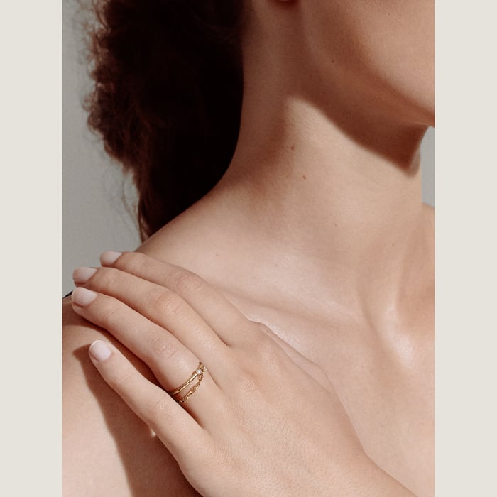 Sans Coloris Chaine d'Ancre Chaos Nano Ring