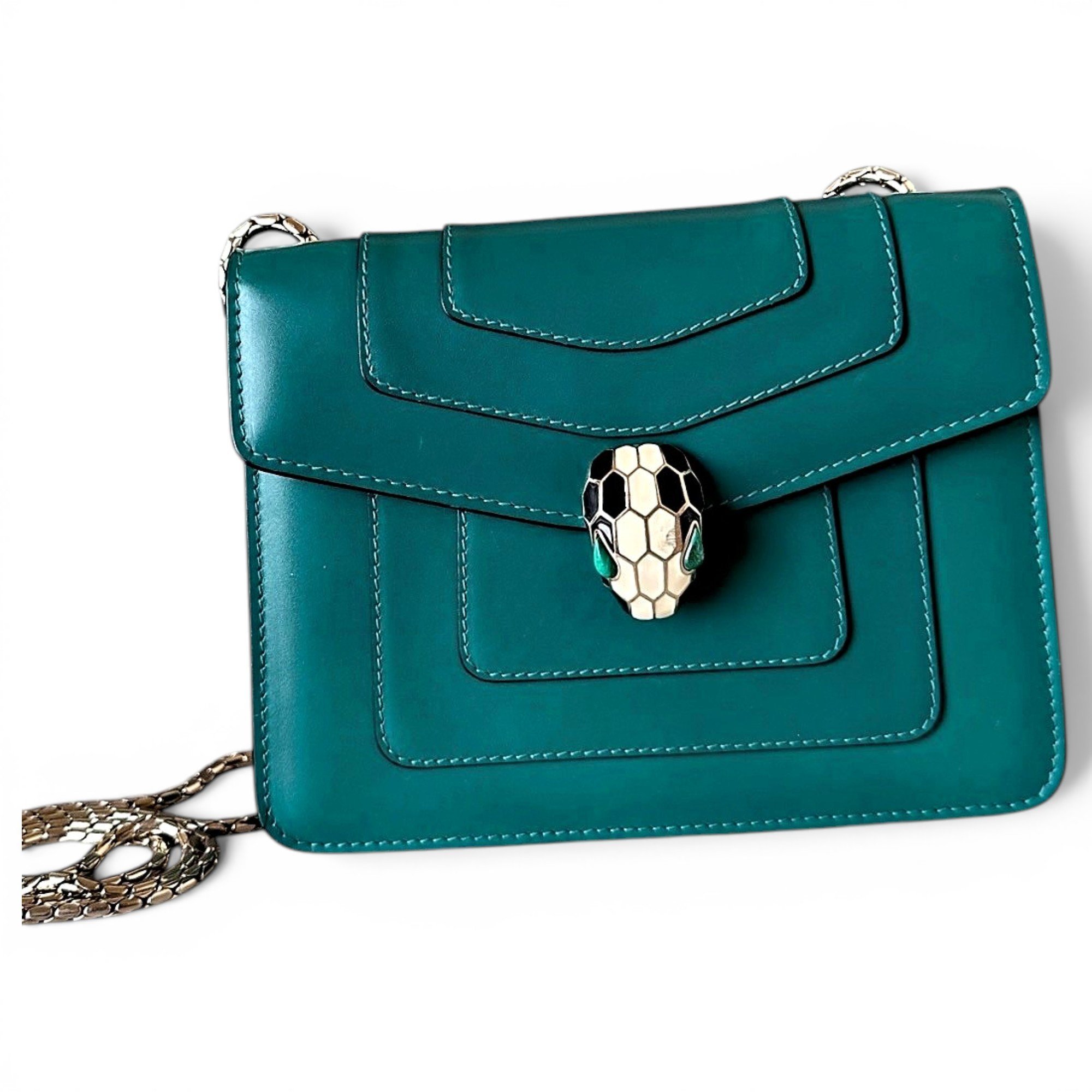 Serpenti leather handbag