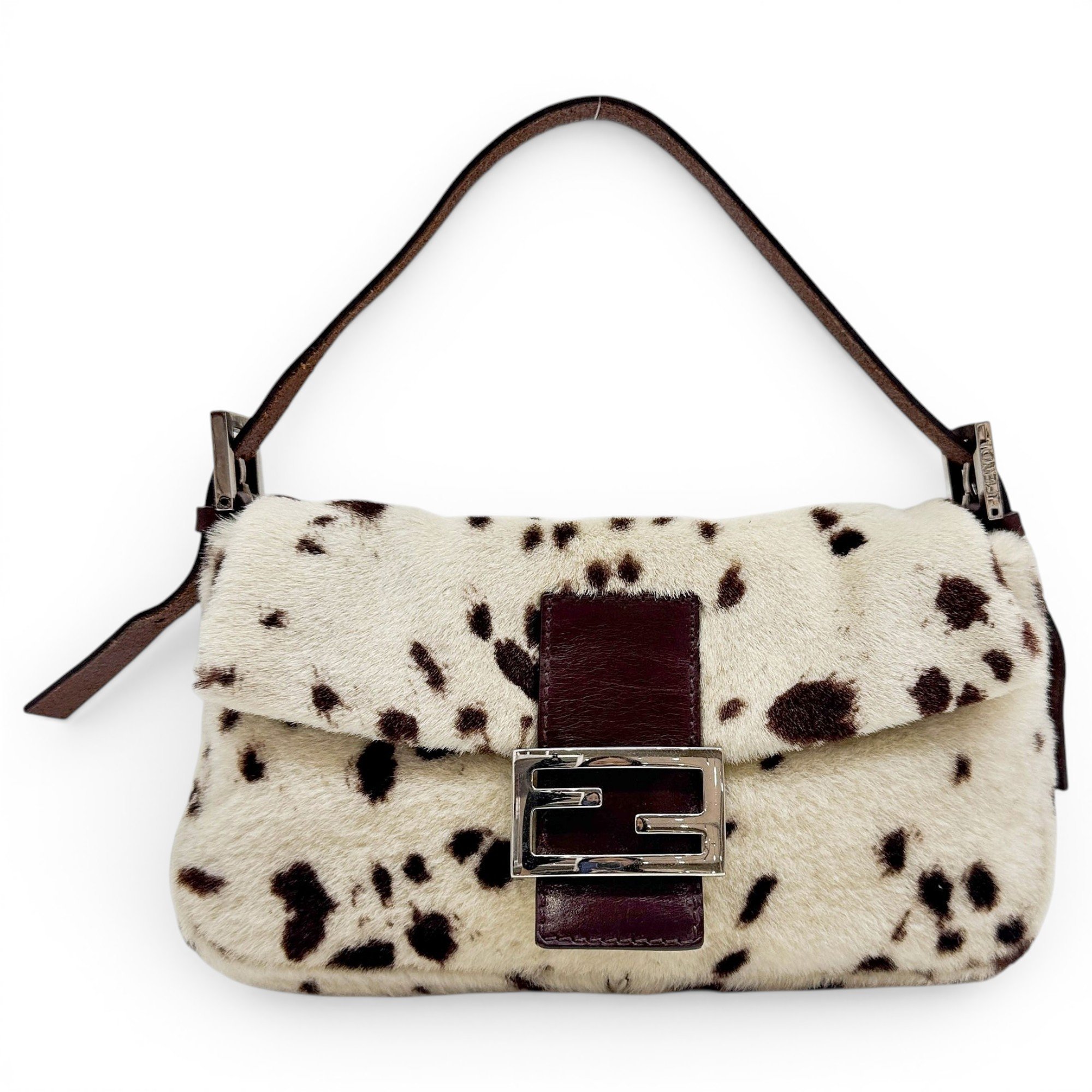 Baguette pony-style calfskin handbag