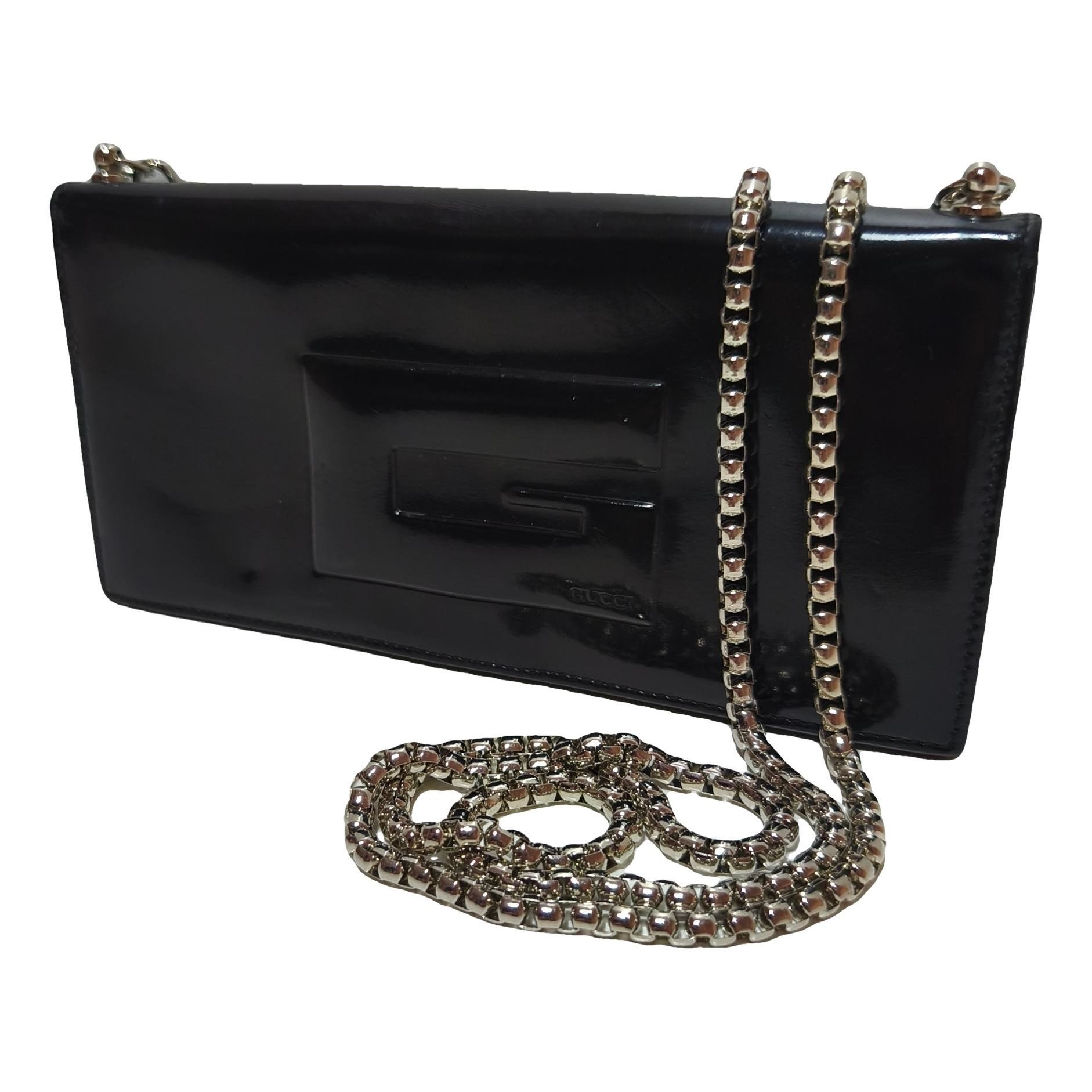 Leather clutch bag