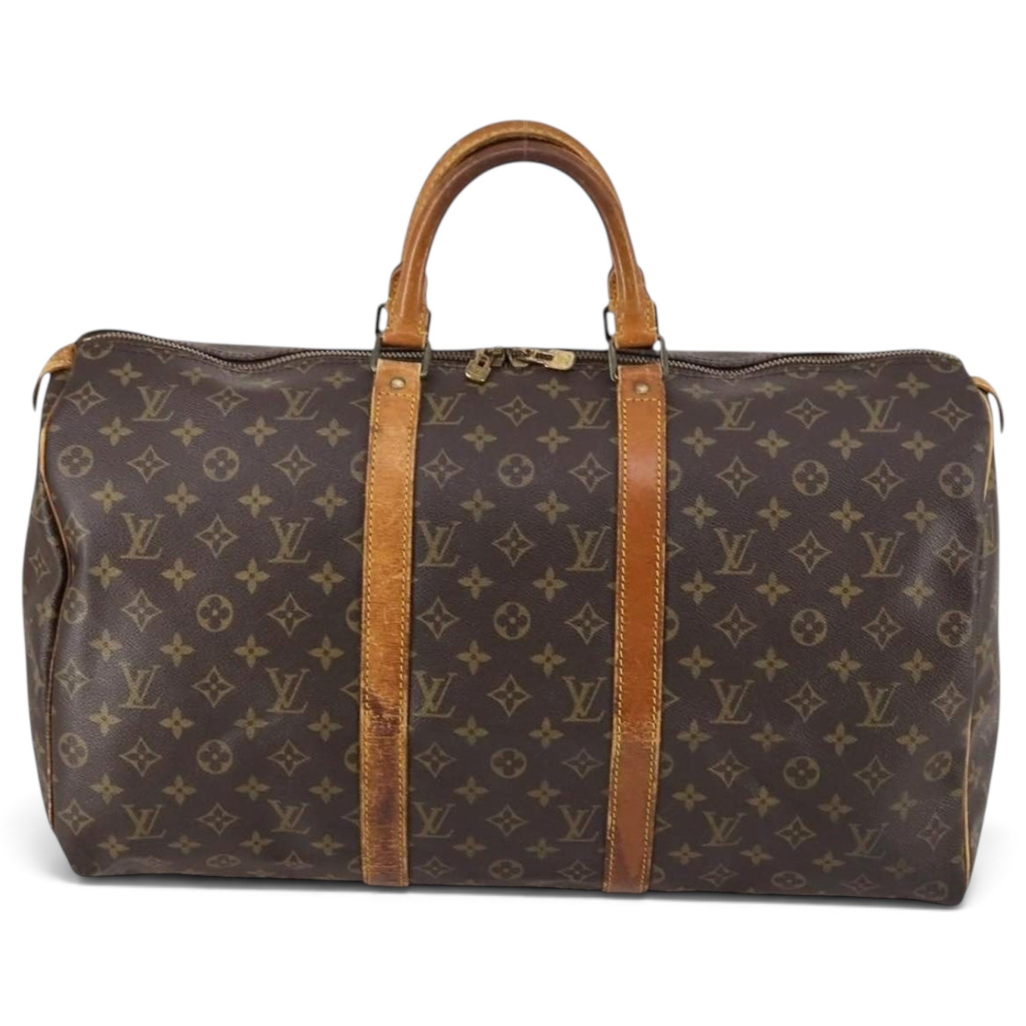 Keepall leather travel bag