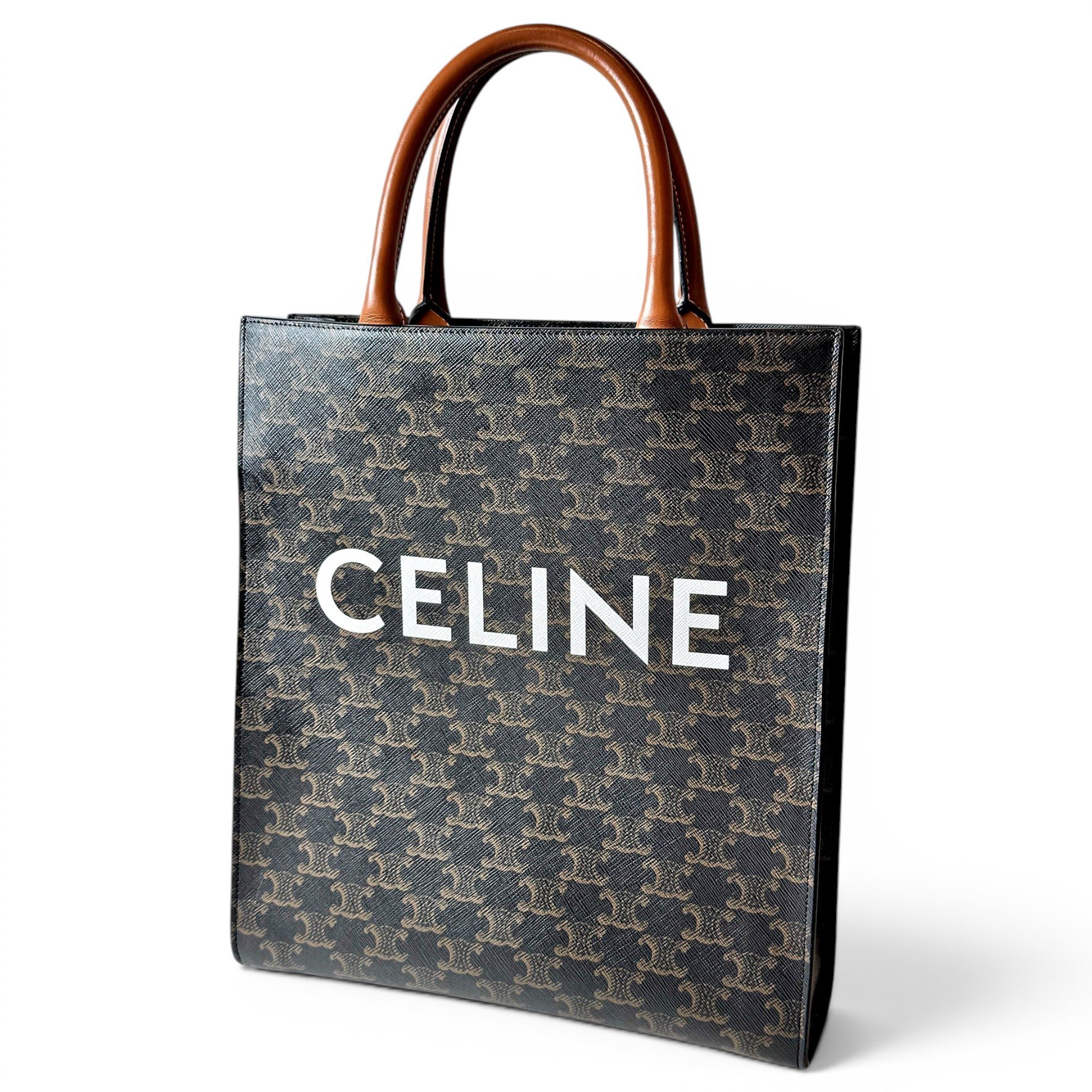 Cabas Vertical leather tote
