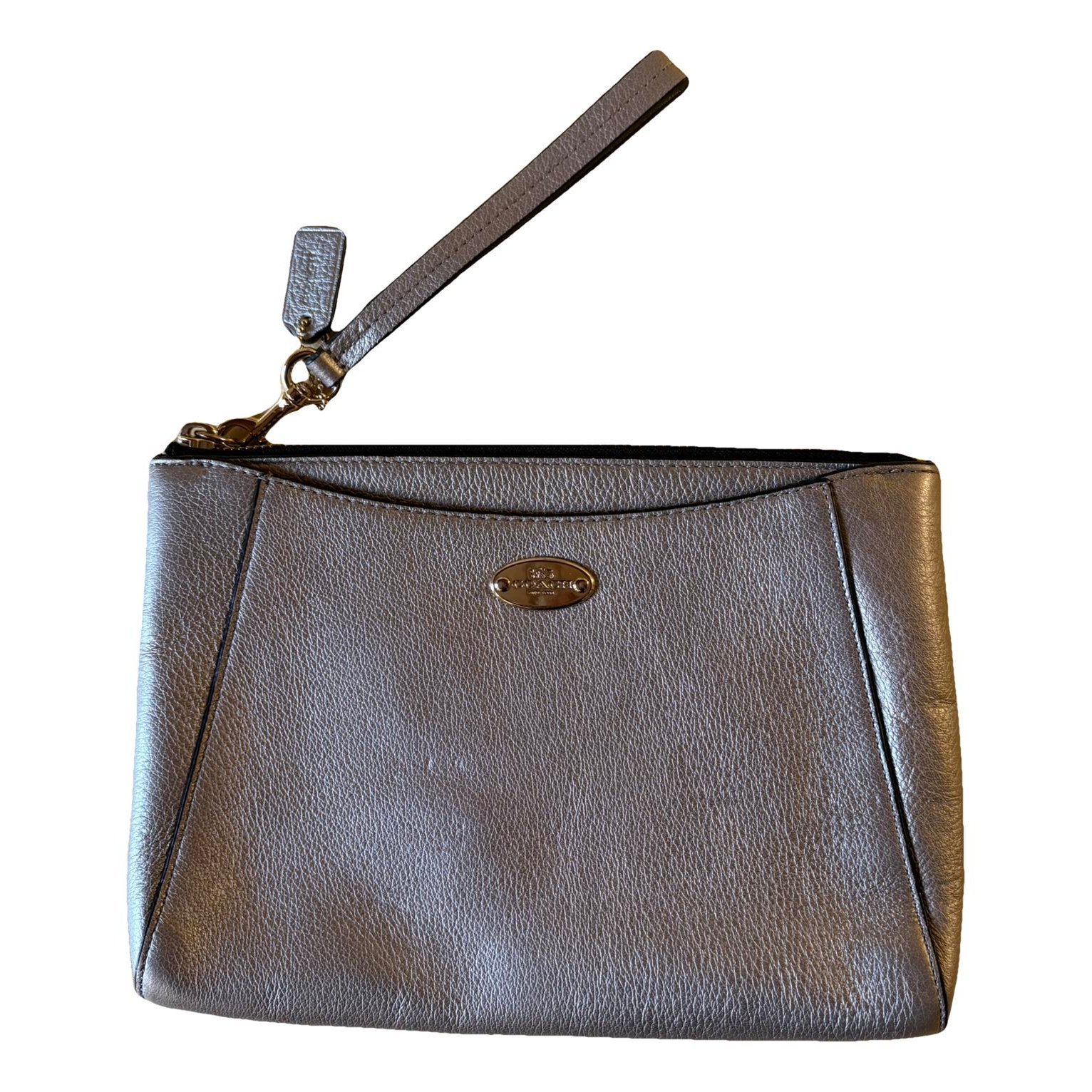 Leather clutch bag