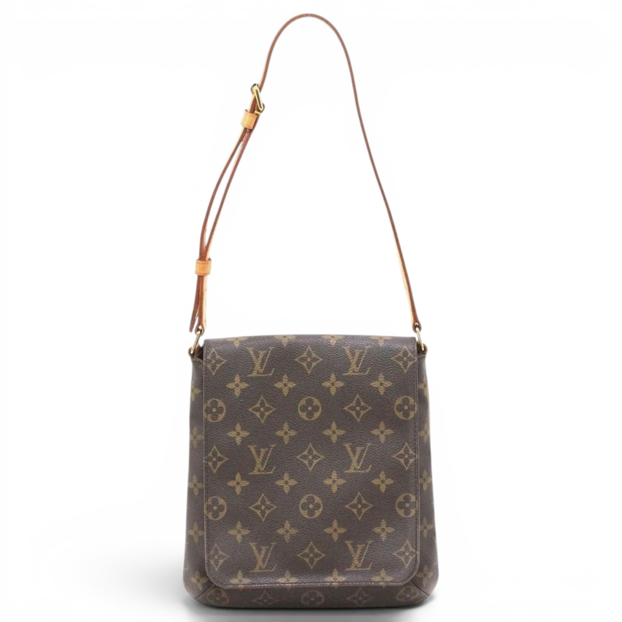 Musette cloth handbag