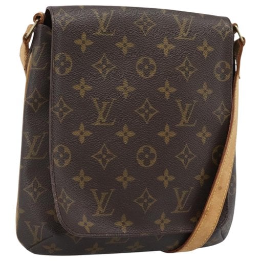 Musette cloth handbag
