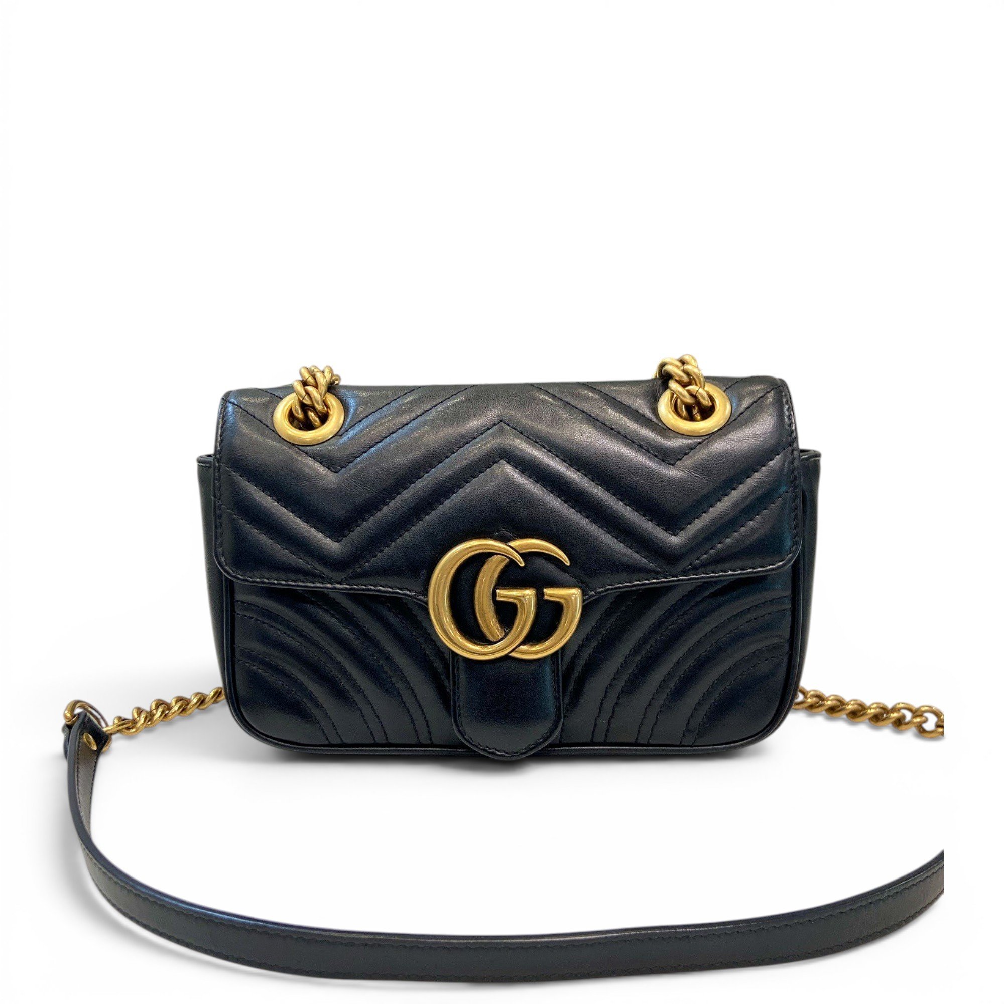 GG Marmont Flap leather crossbody bag