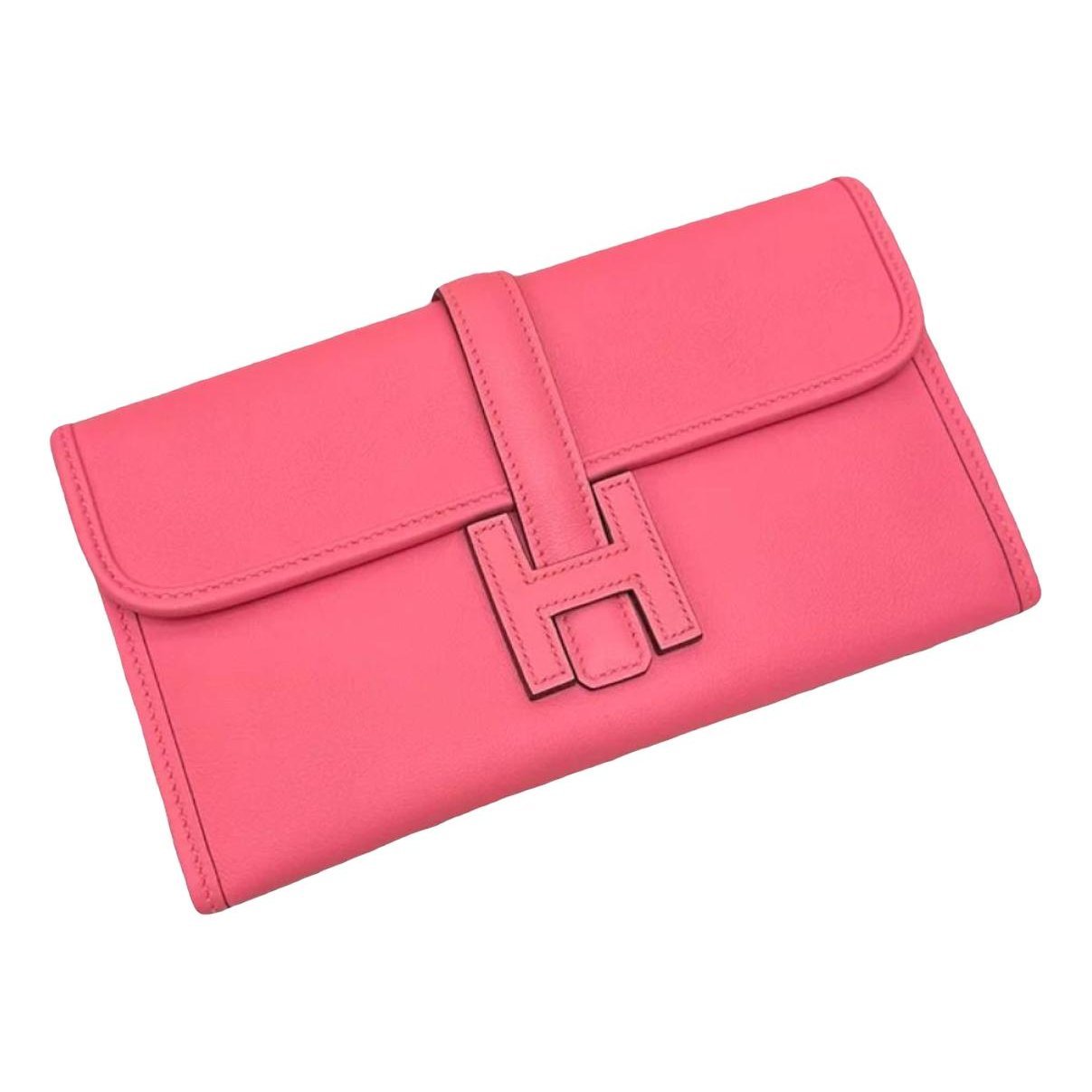 Jige leather clutch bag