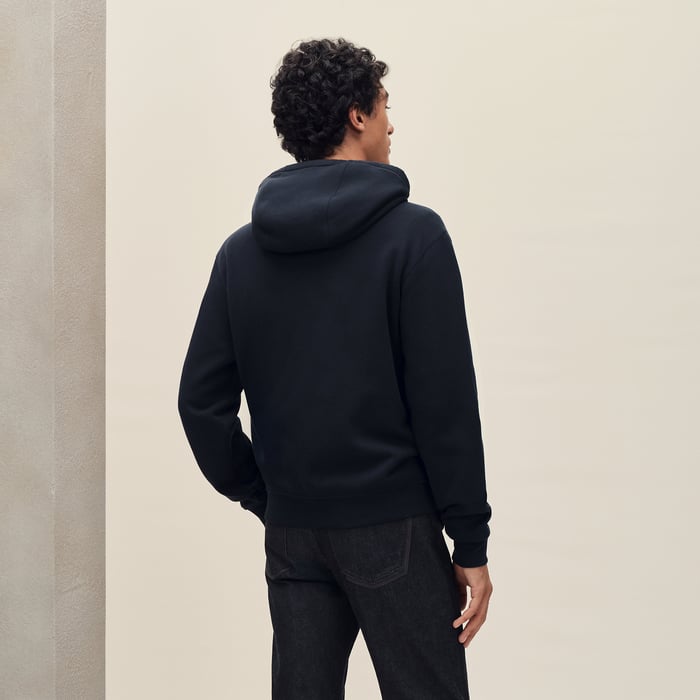 Marine "Eperon d'Or En Perspective" Zipped Hooded Sweater