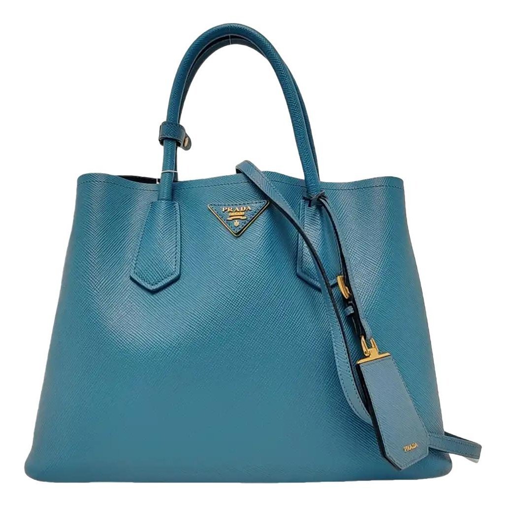 Double leather handbag