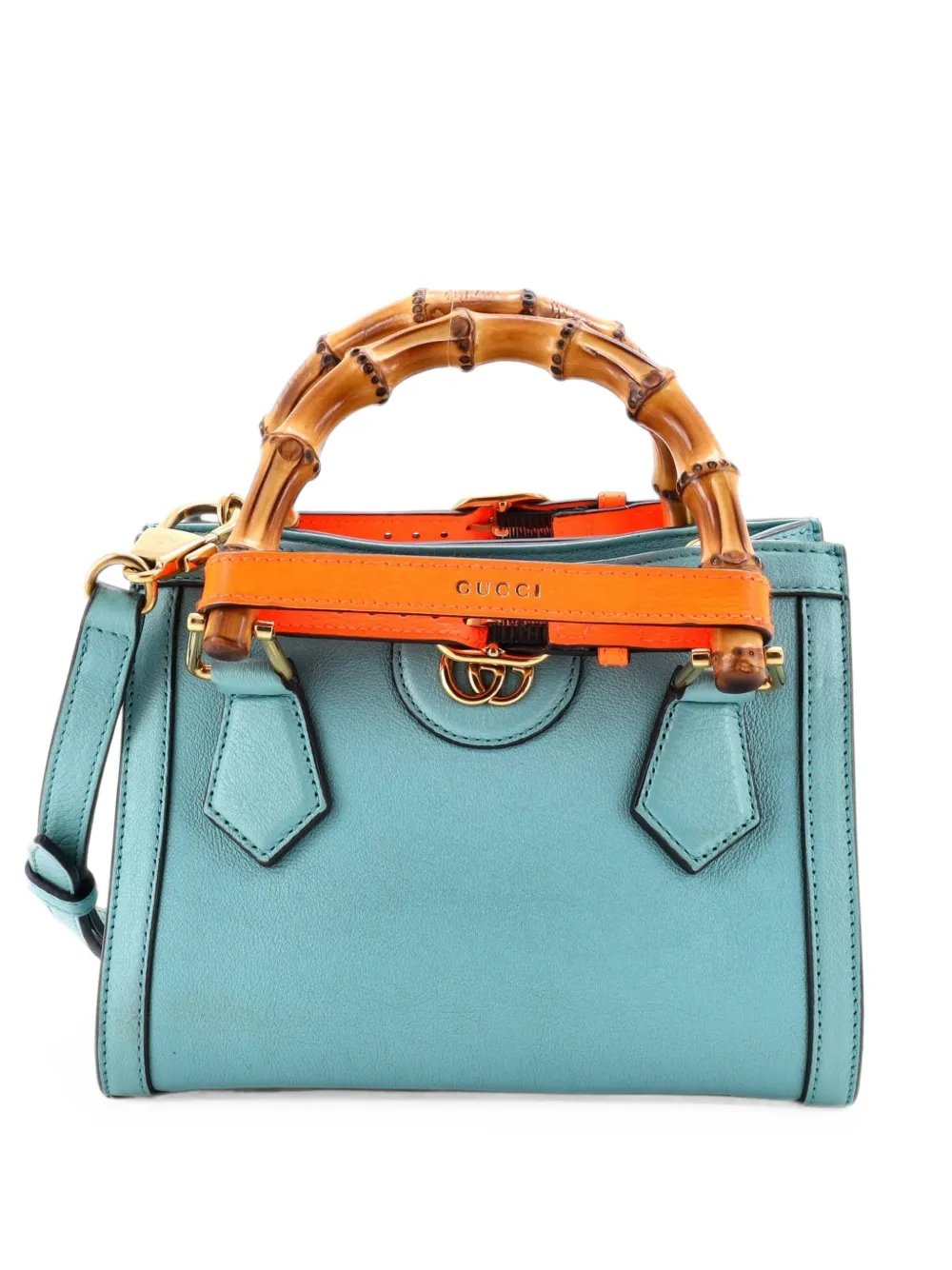Diana NM Bamboo Handle Tote Leather Mini crossbody bag