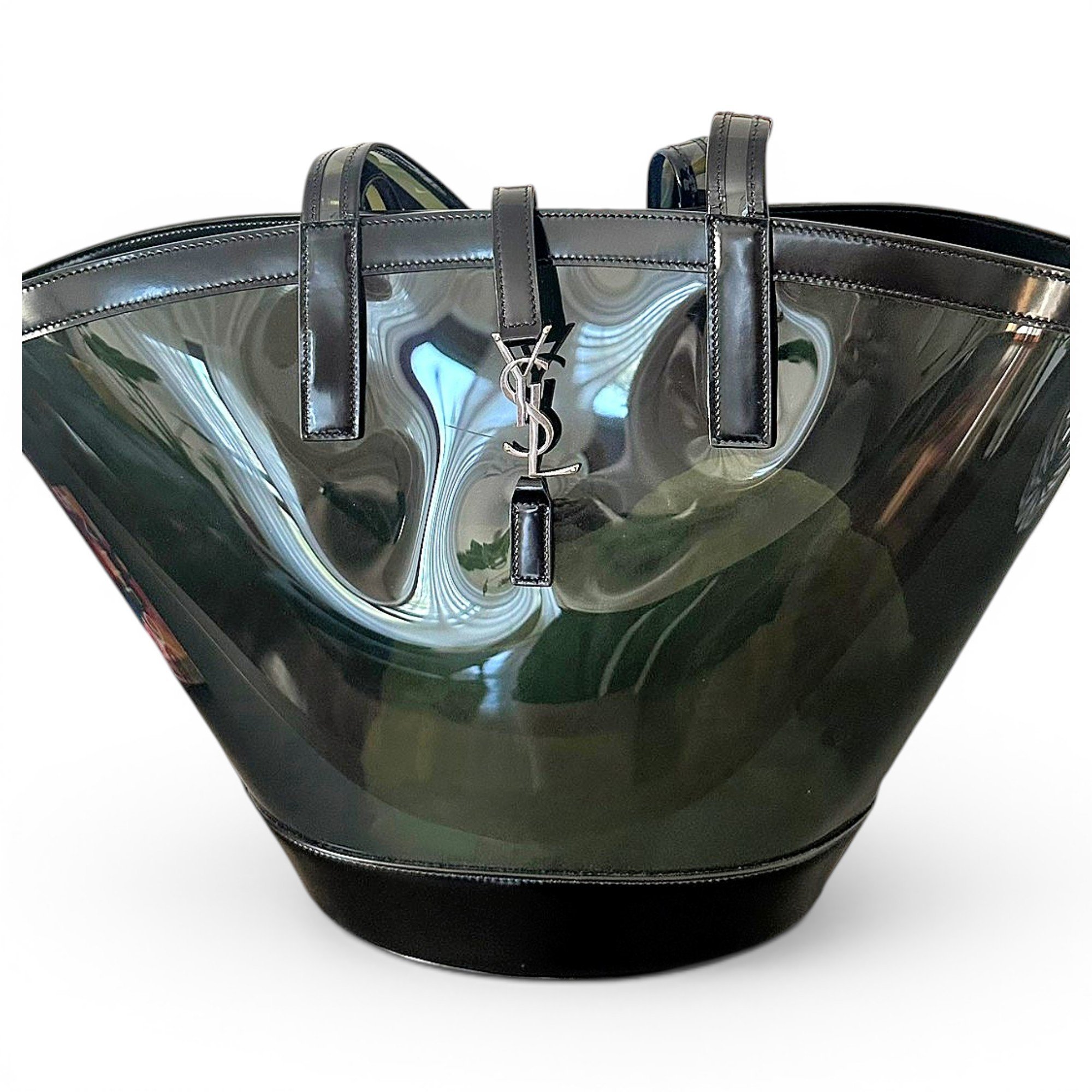 Patent leather tote