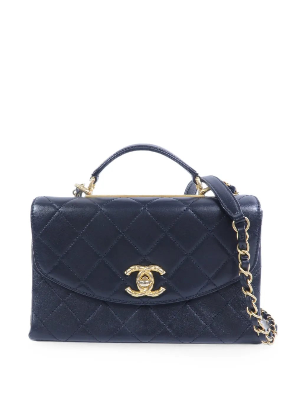 CC turn-lock shoulder bag