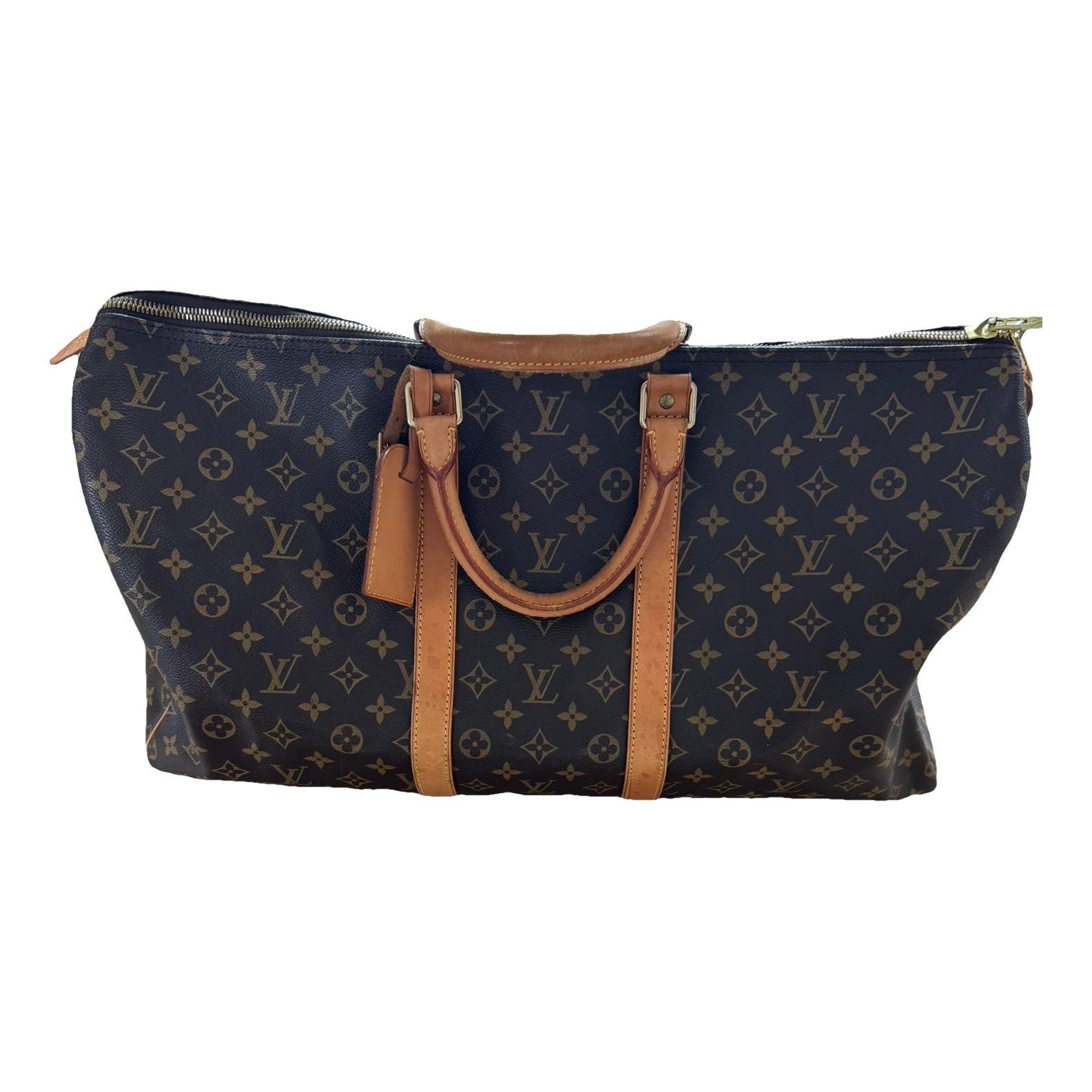 Keepall leather travel bag