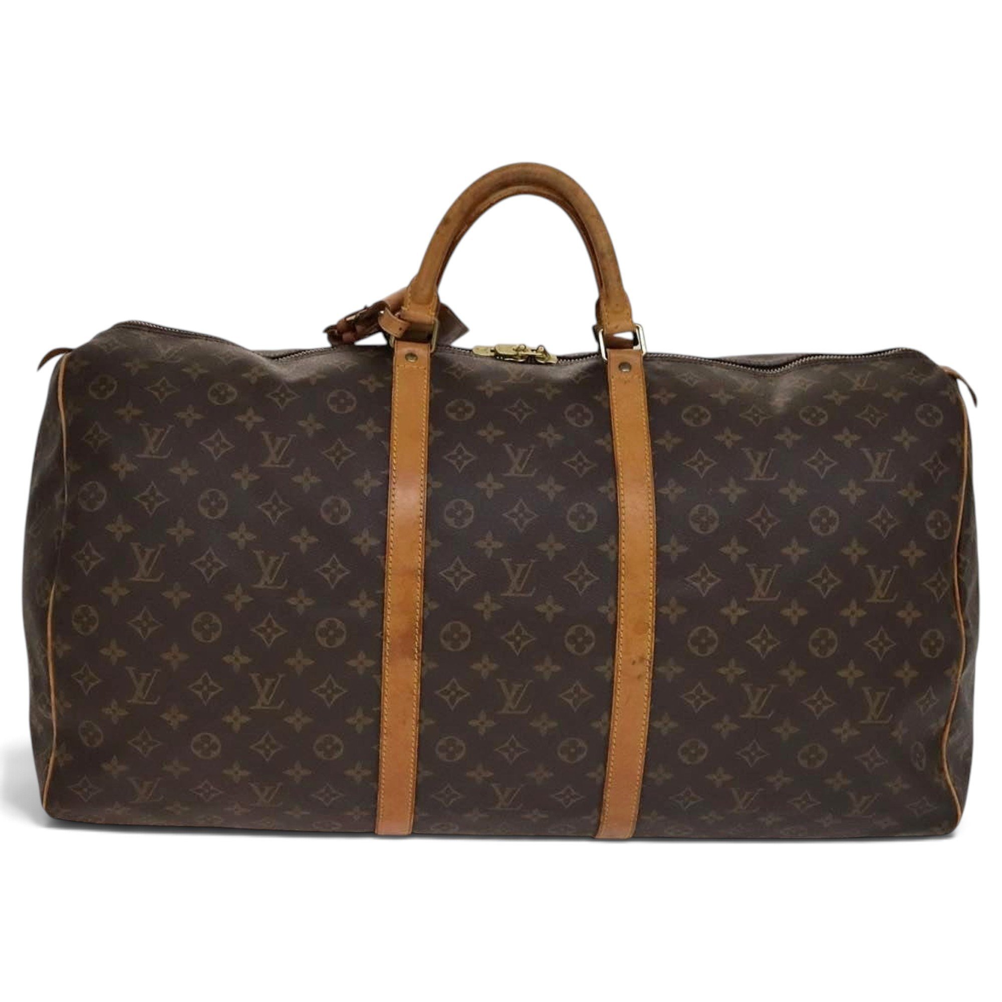 Keepall leather travel bag