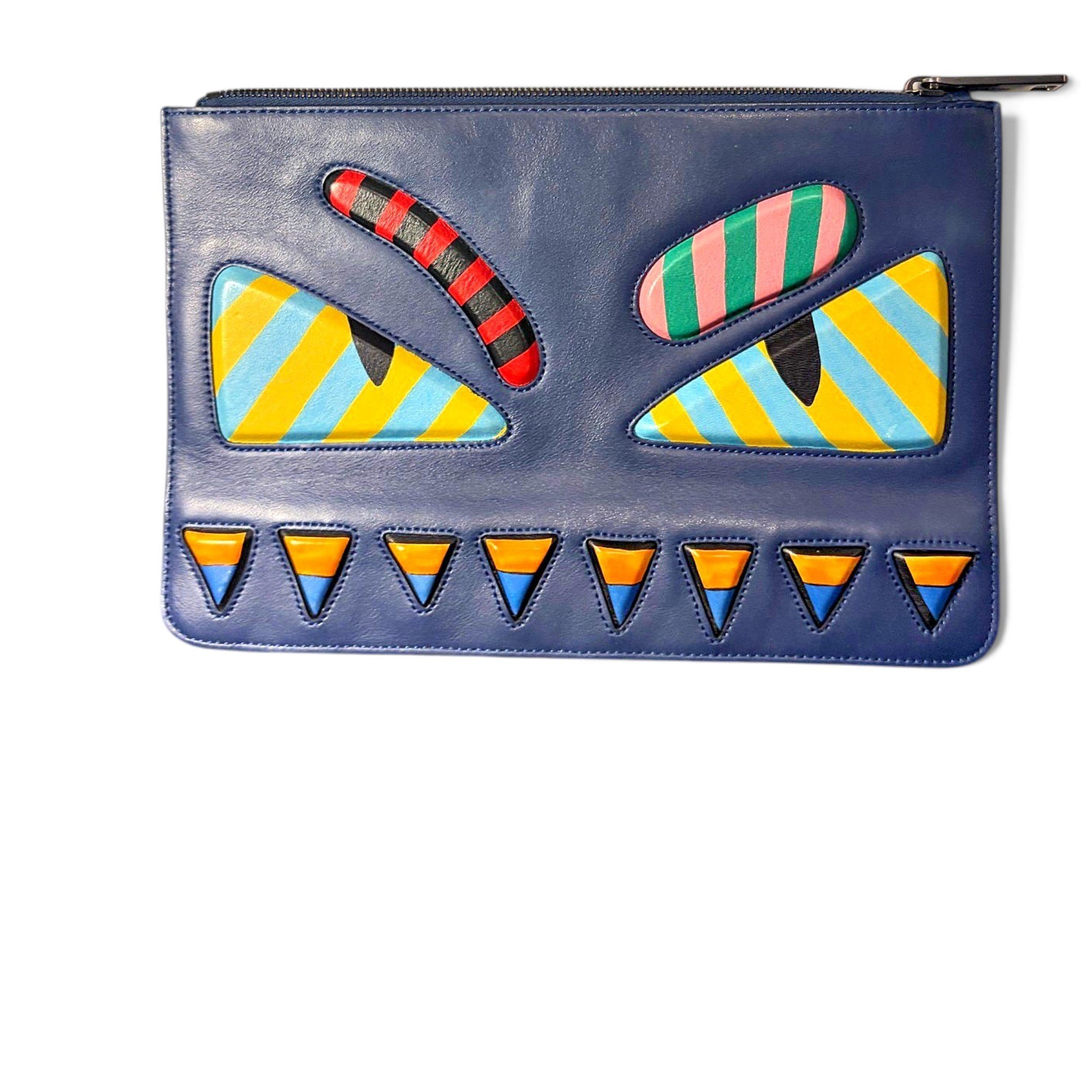 Leather clutch bag