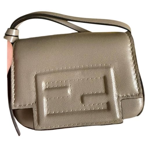 Leather clutch bag