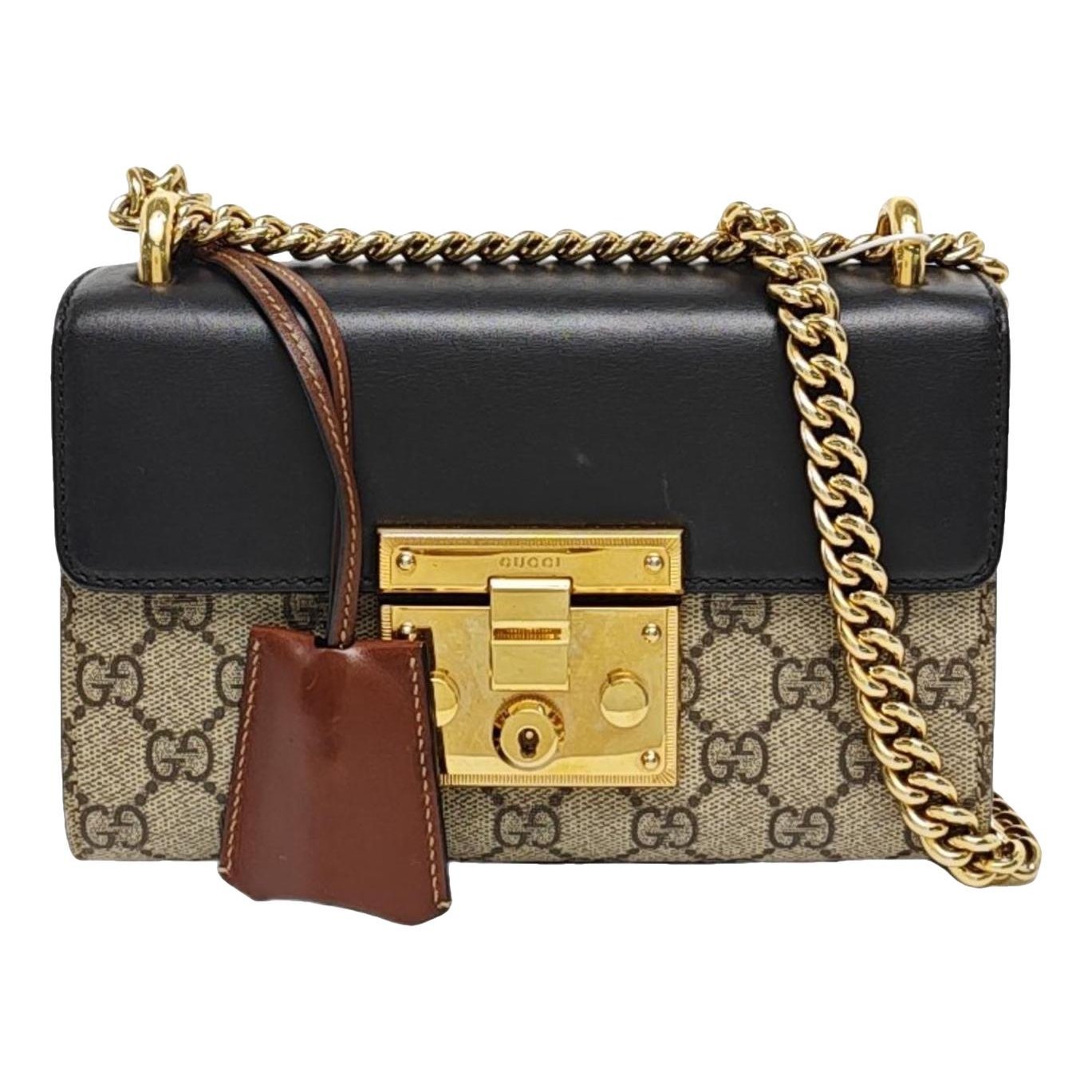 Padlock leather crossbody bag