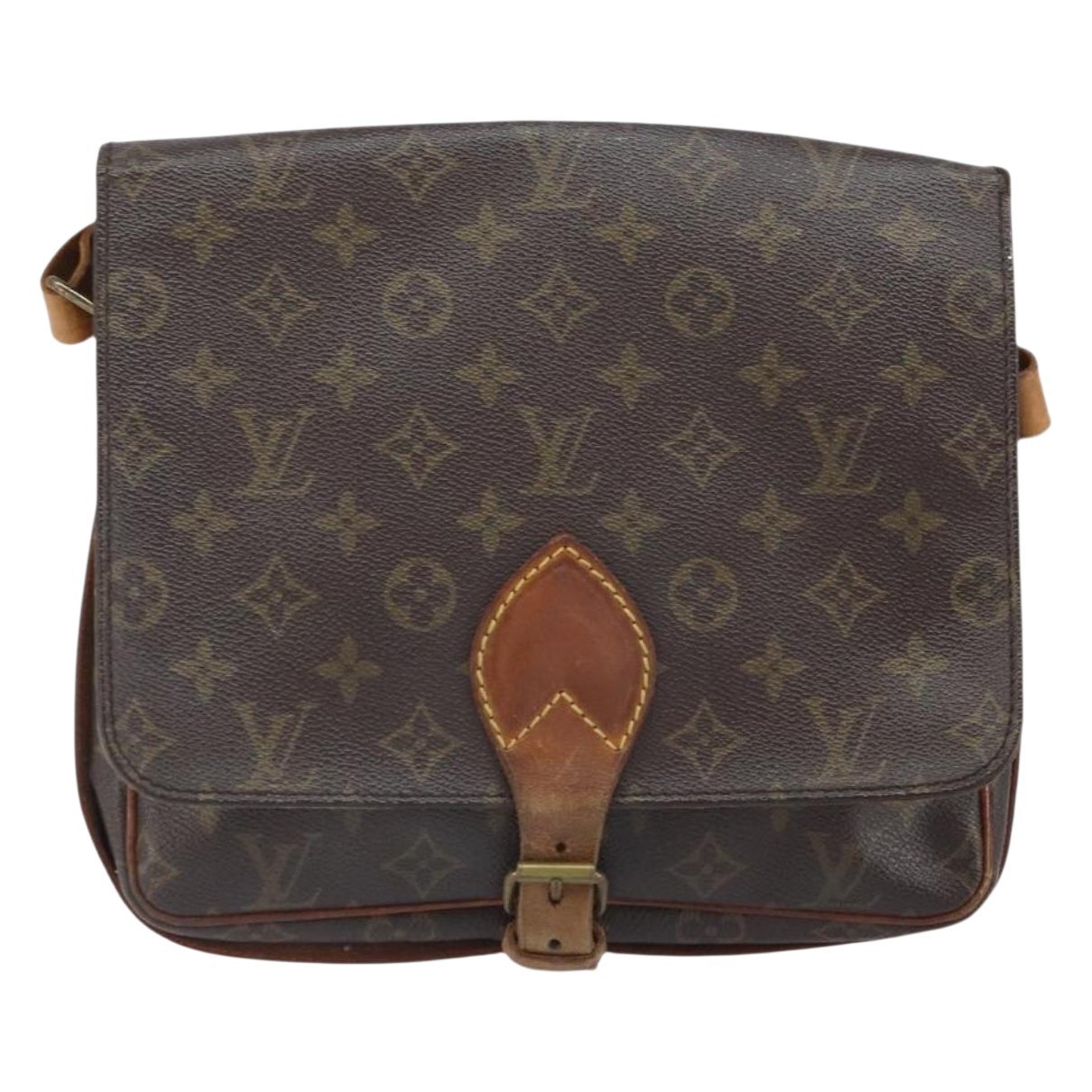Cartouchière leather handbag