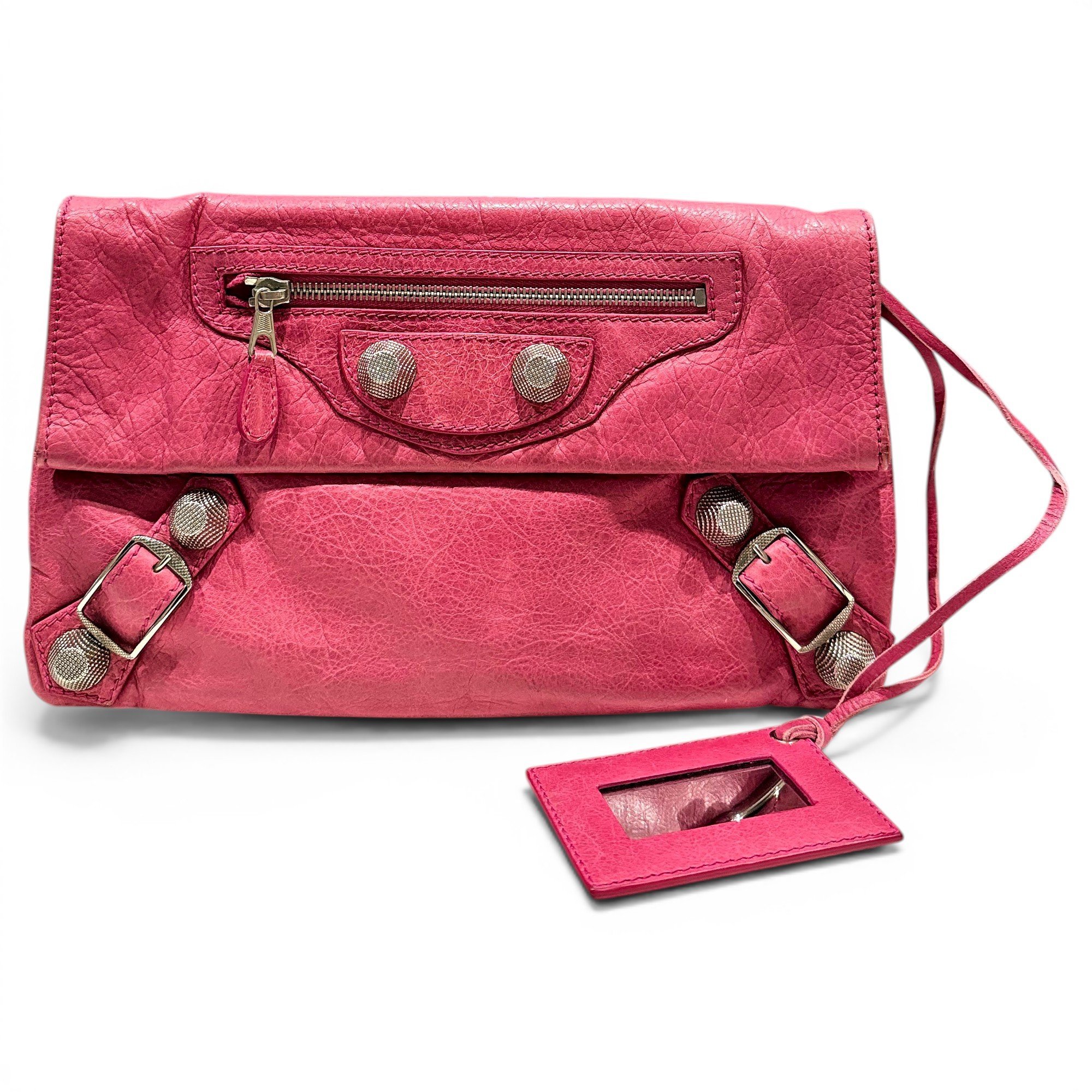 Envelop leather clutch bag
