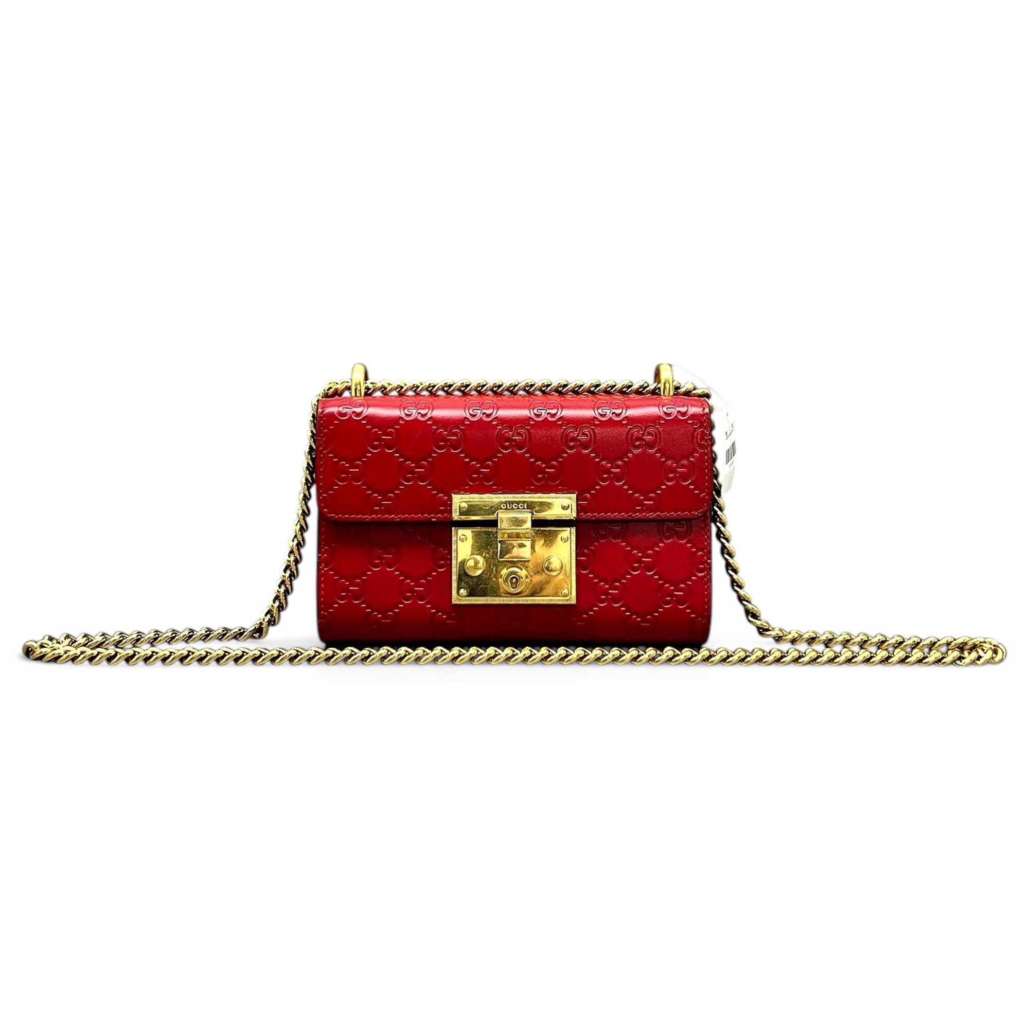 Padlock leather handbag