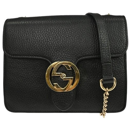 Interlocking leather handbag