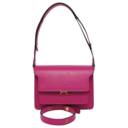 Trunk leather crossbody bag
