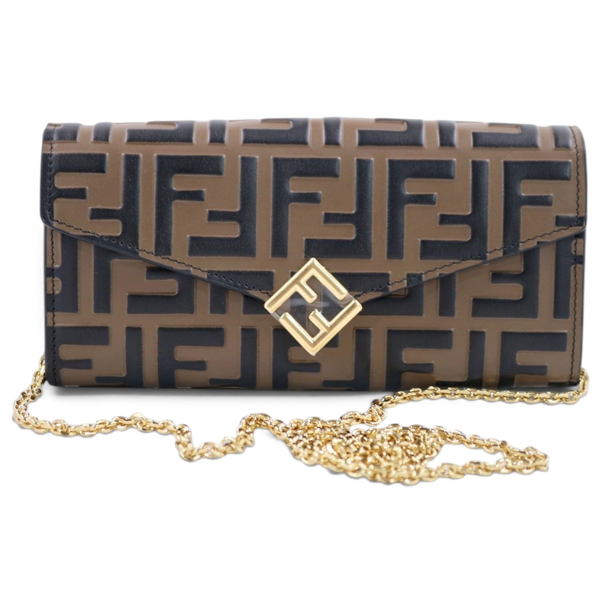 Wallet On Chain leather crossbody bag