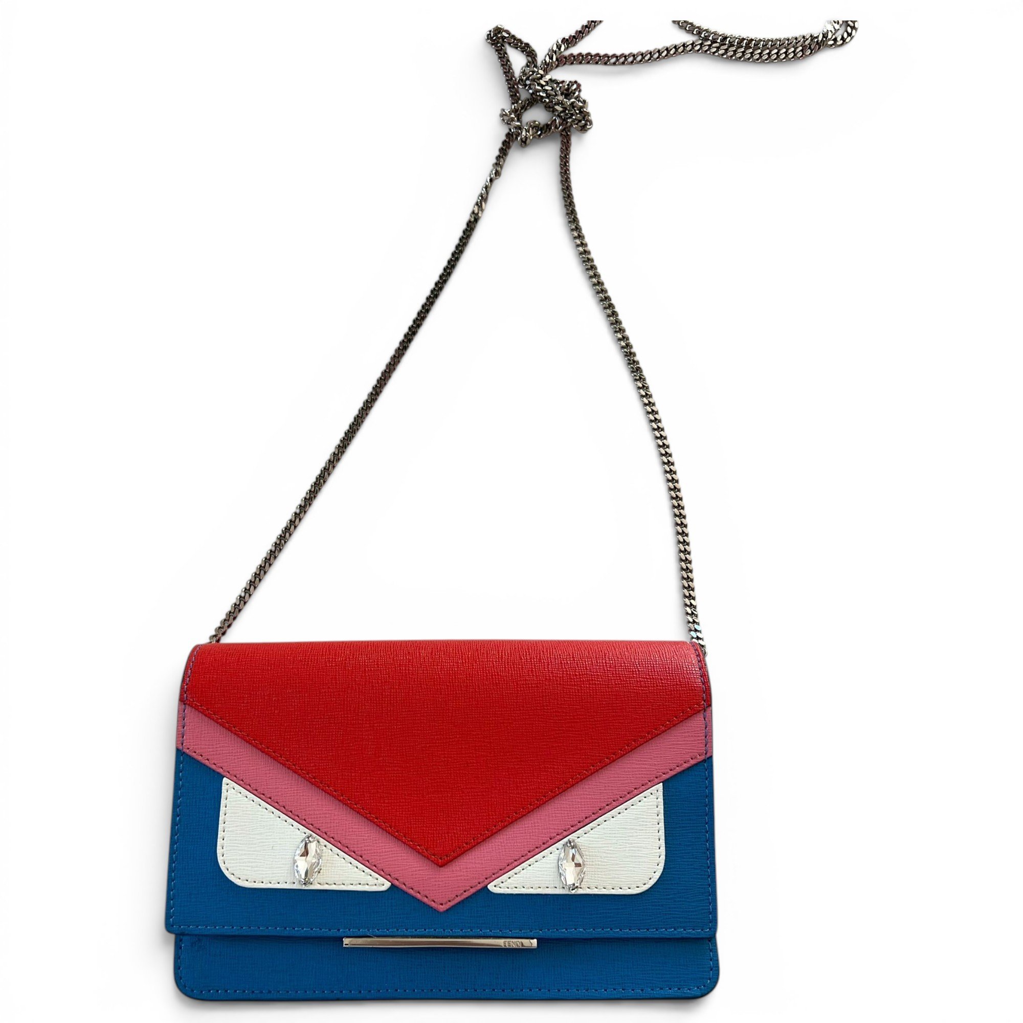 Wallet On Chain leather crossbody bag
