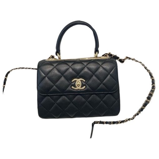Trendy CC leather handbag