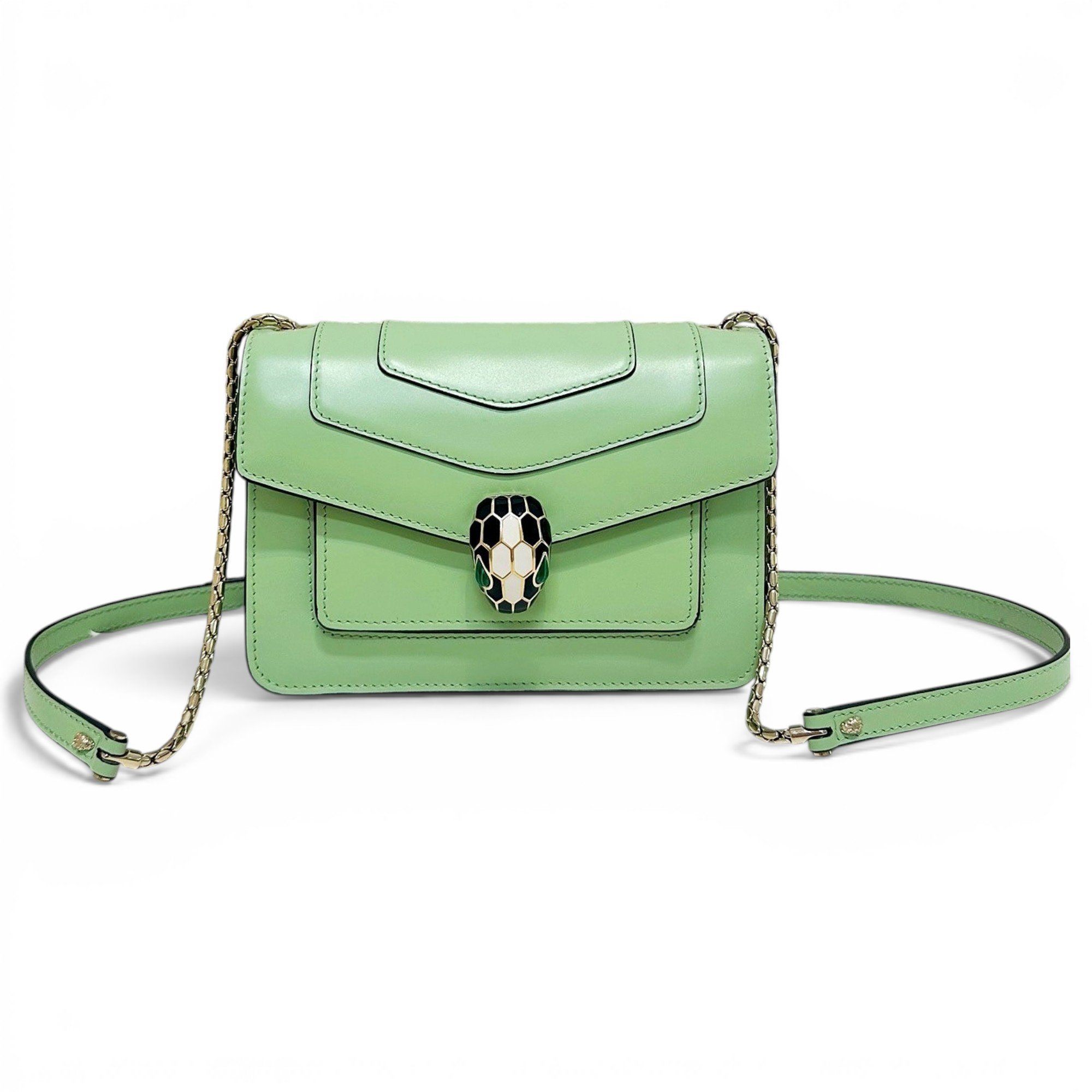 Serpenti leather handbag