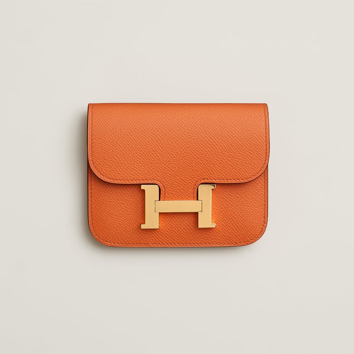 Orange Constance Slim Wallet