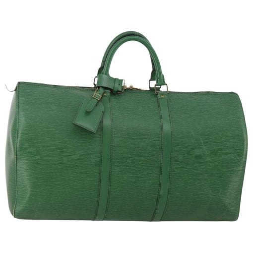 Keepall leather travel bag