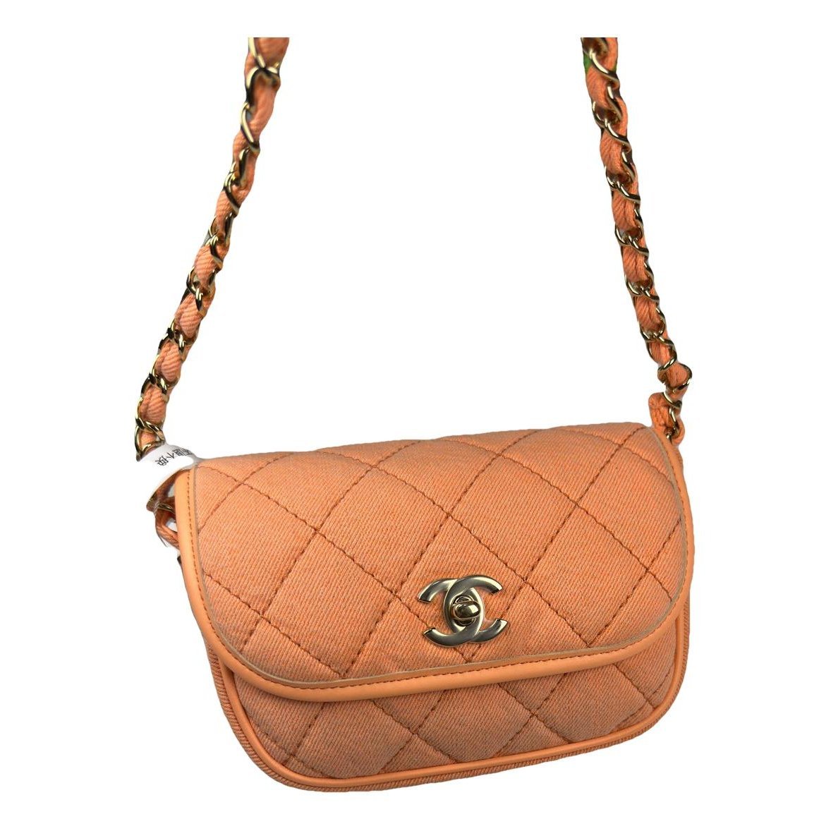 Trendy CC Top Handle leather handbag