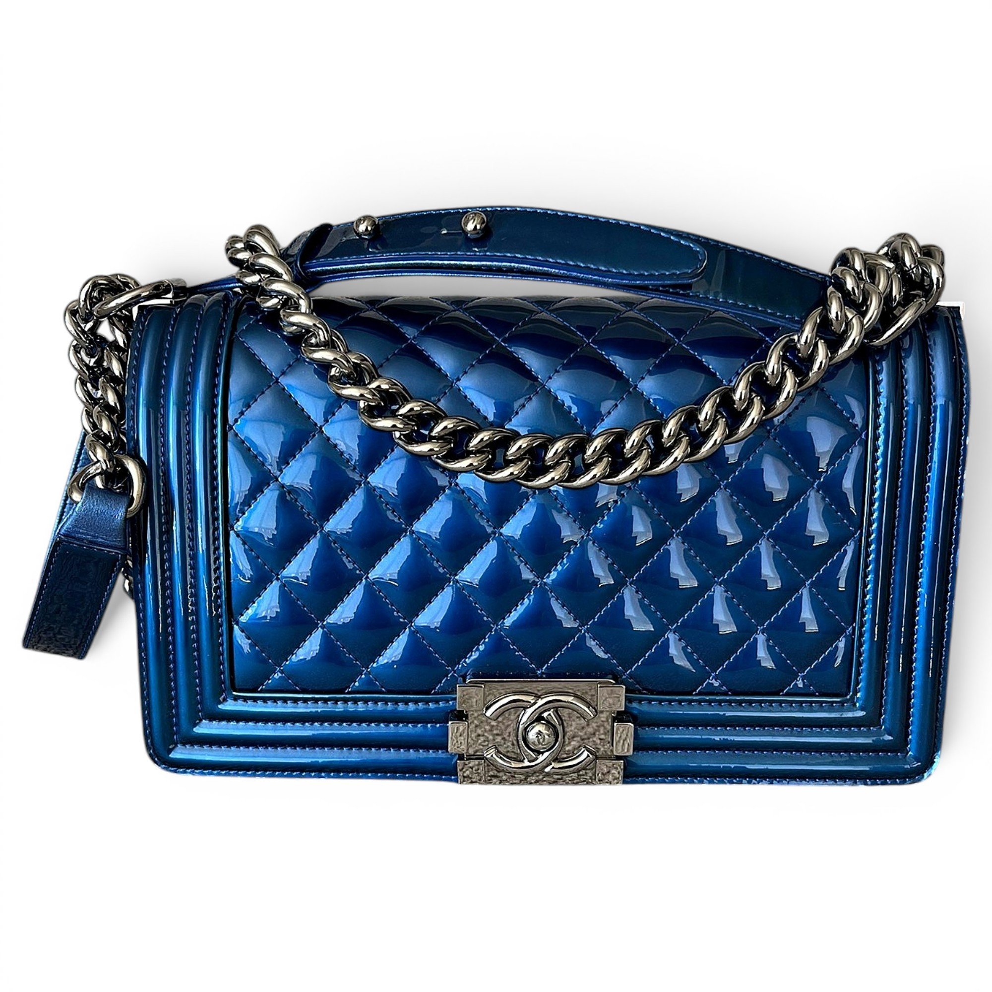Boy patent leather crossbody bag