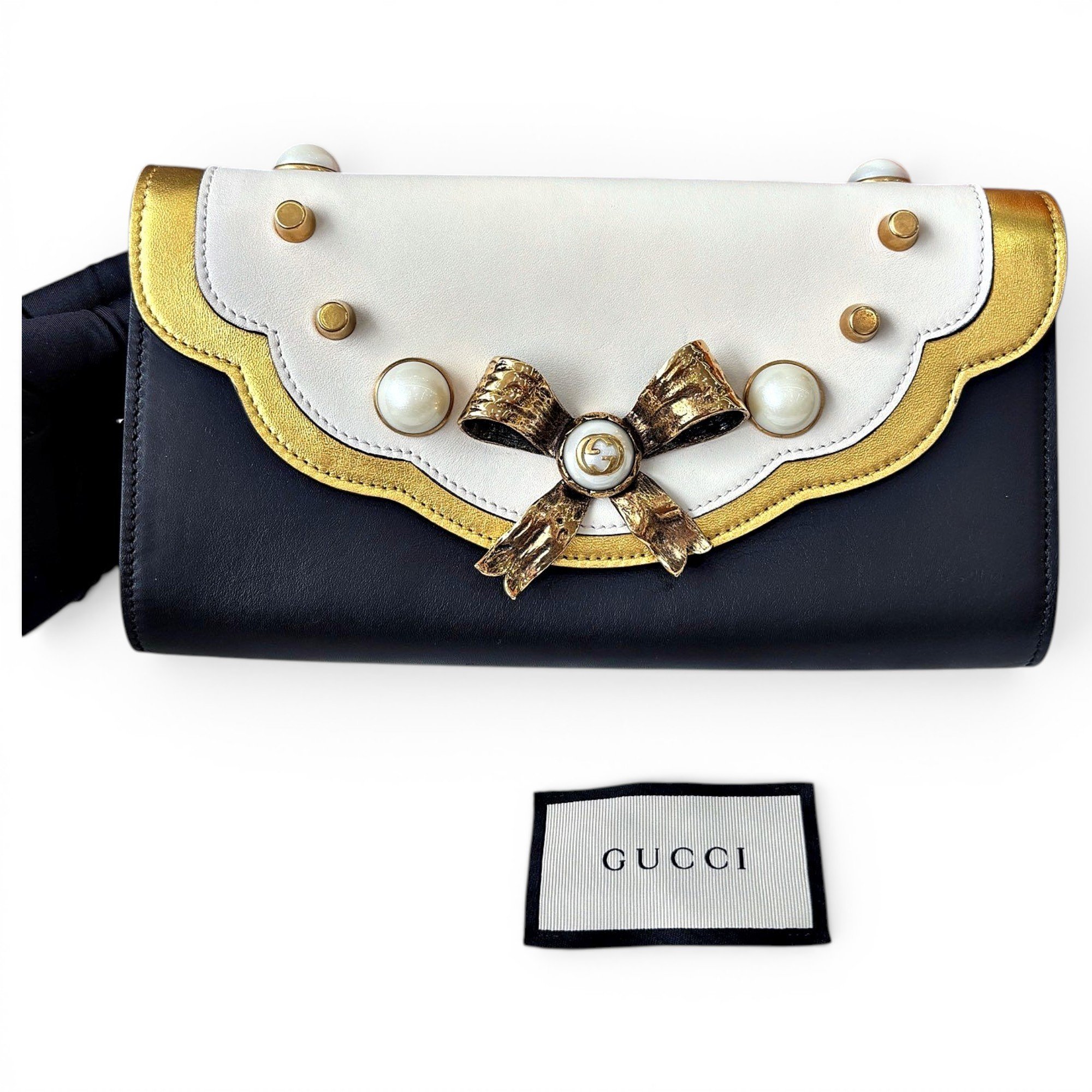 Leather clutch bag