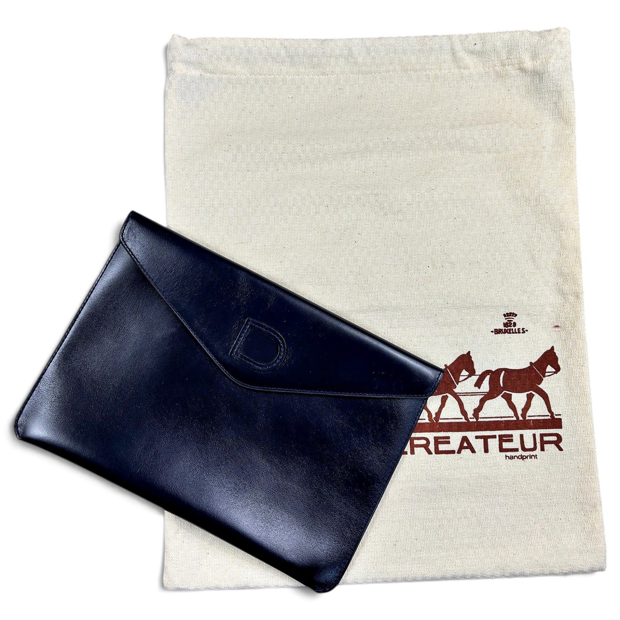 Leather clutch bag