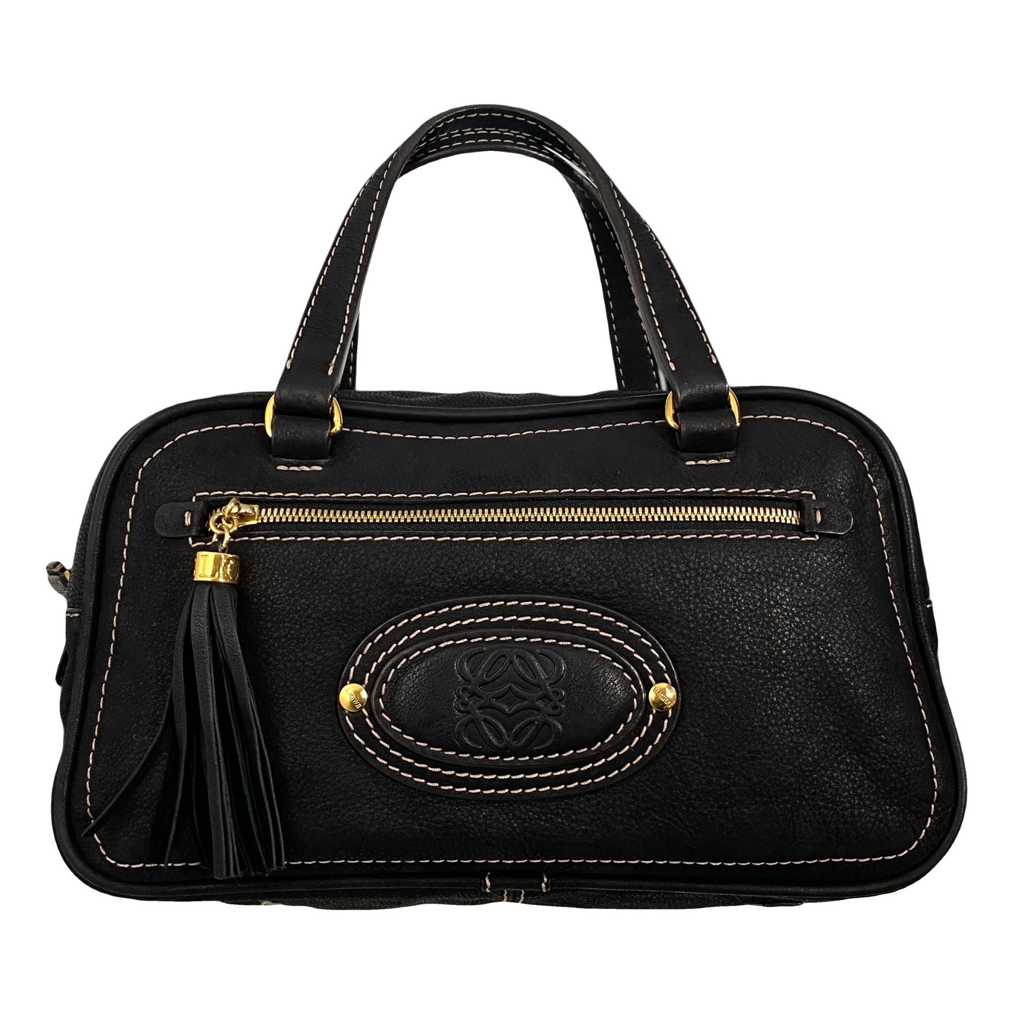 Anagram leather handbag