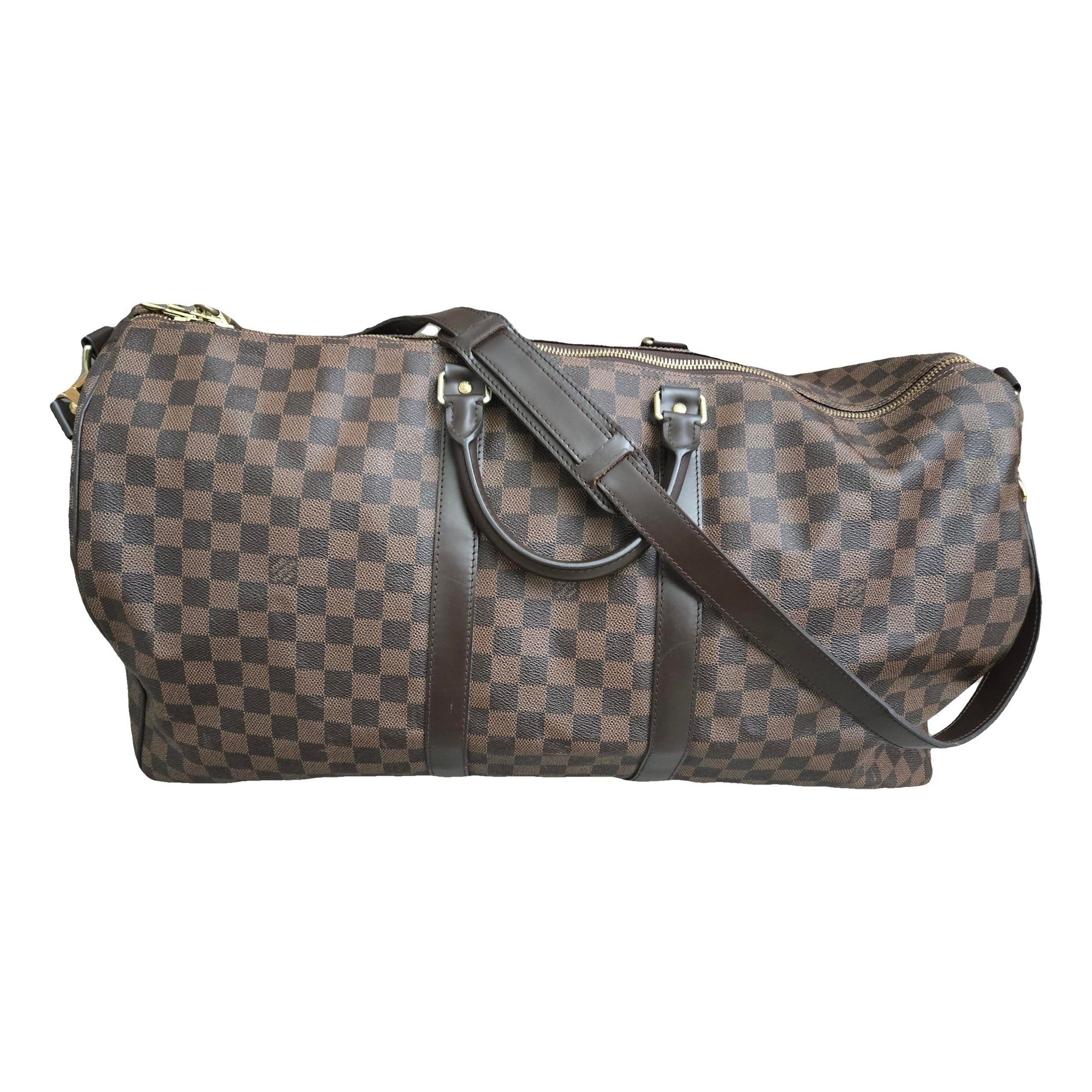 Keepall leather travel bag