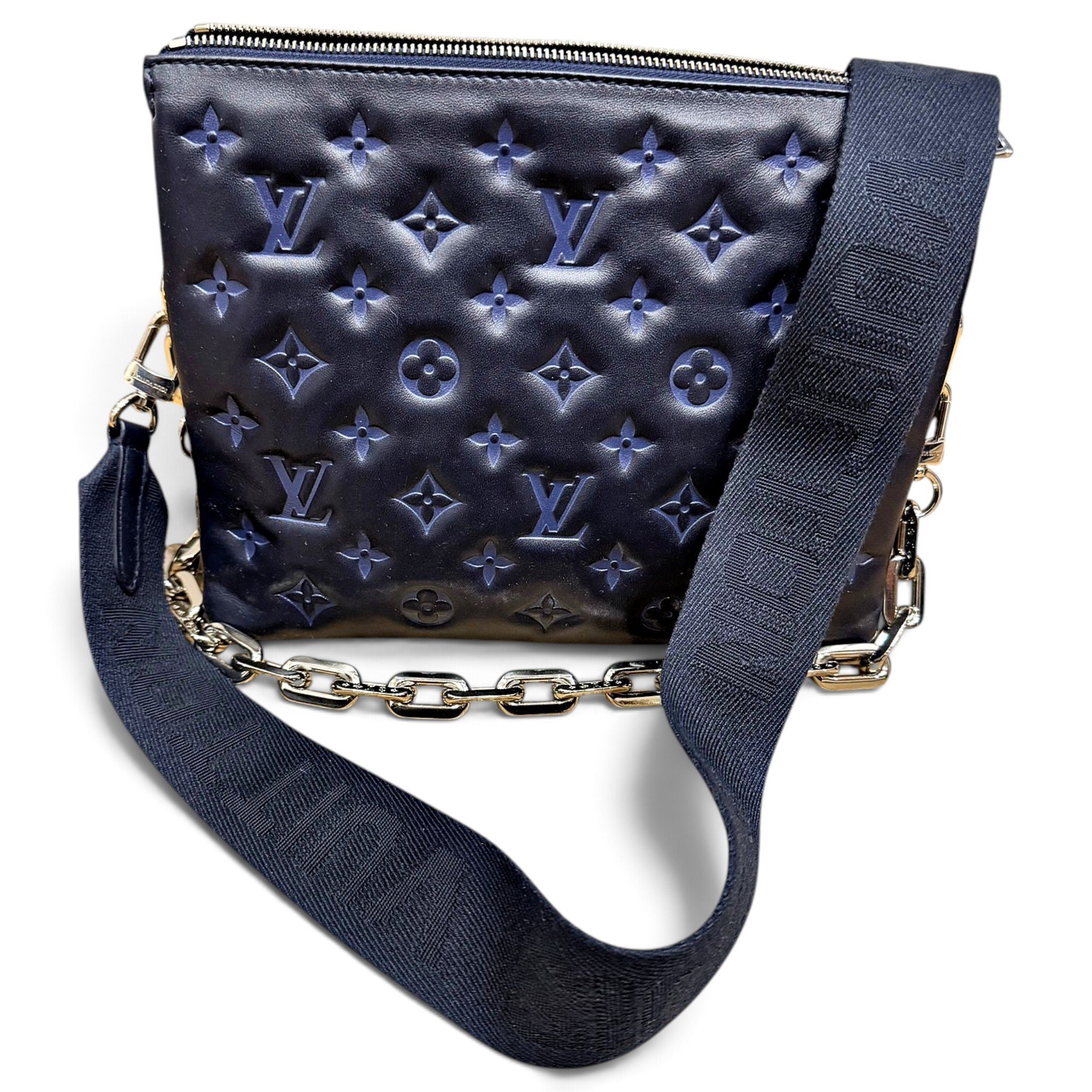 Coussin leather crossbody bag