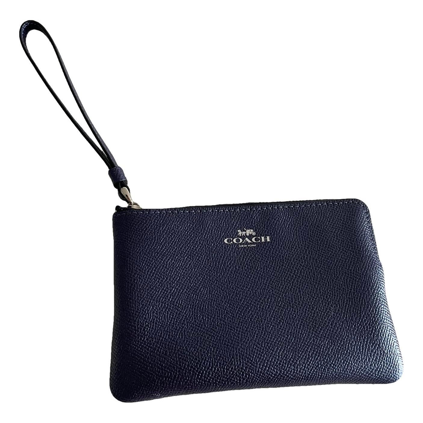 Leather clutch bag