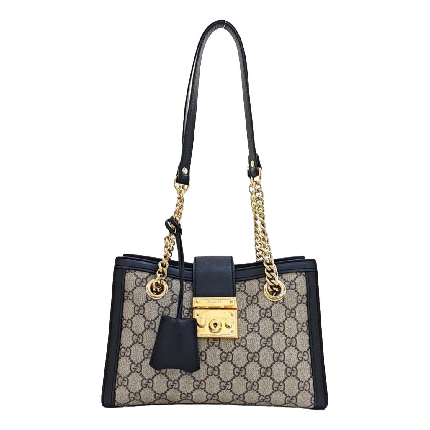 Padlock leather handbag