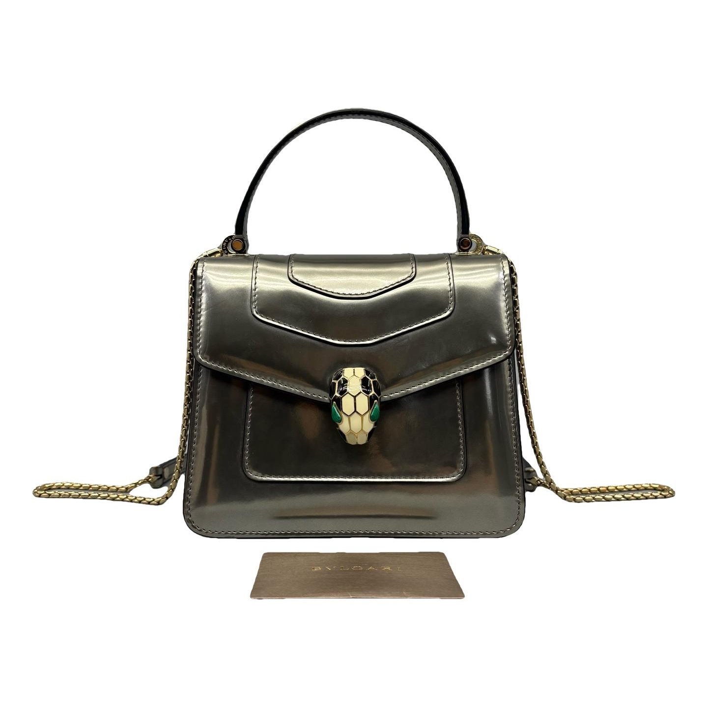 Serpenti leather handbag