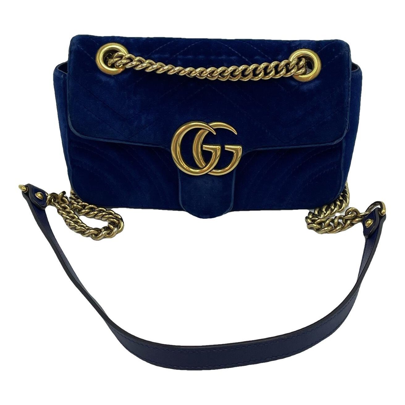 GG Marmont Flap velvet crossbody bag