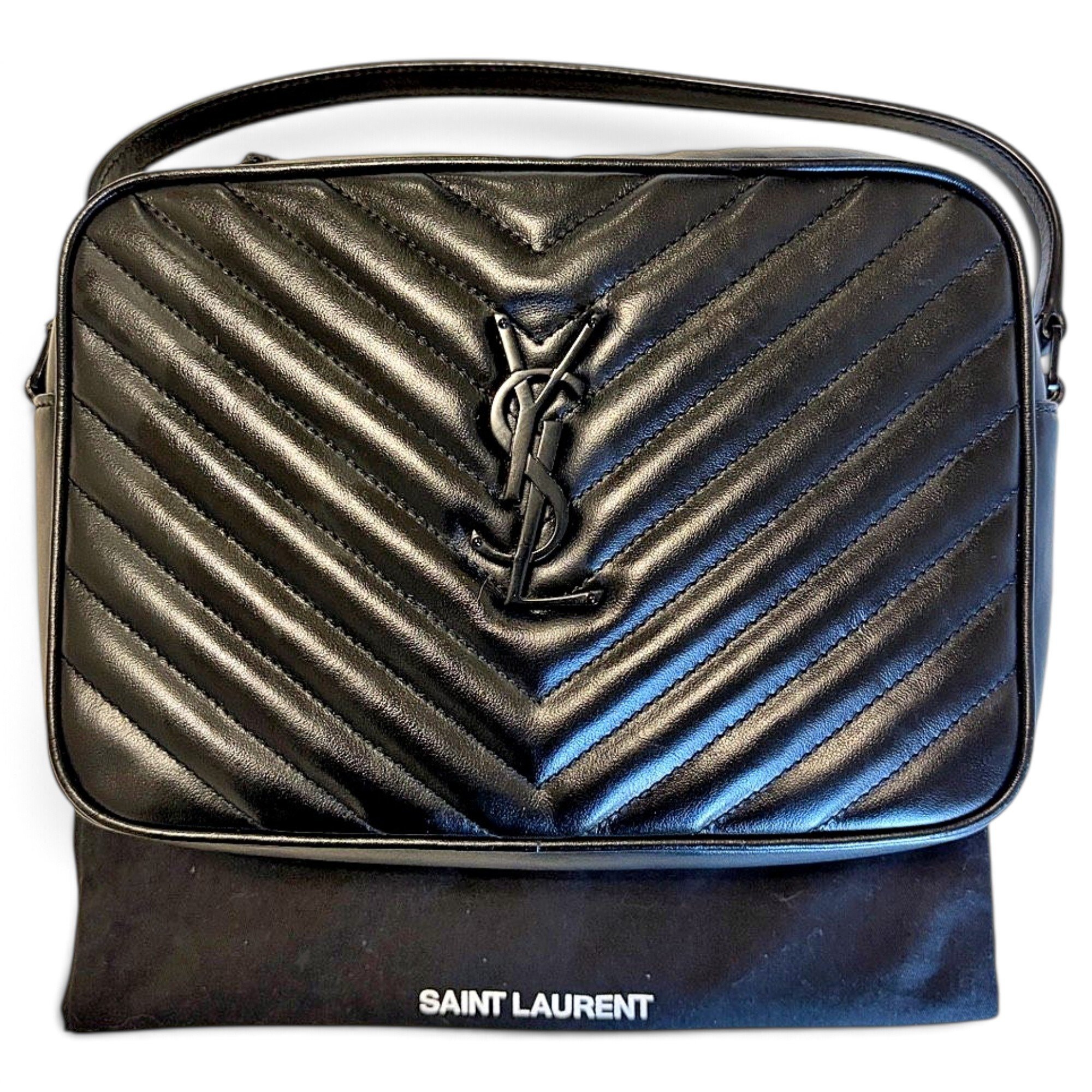Camera Lou leather crossbody bag