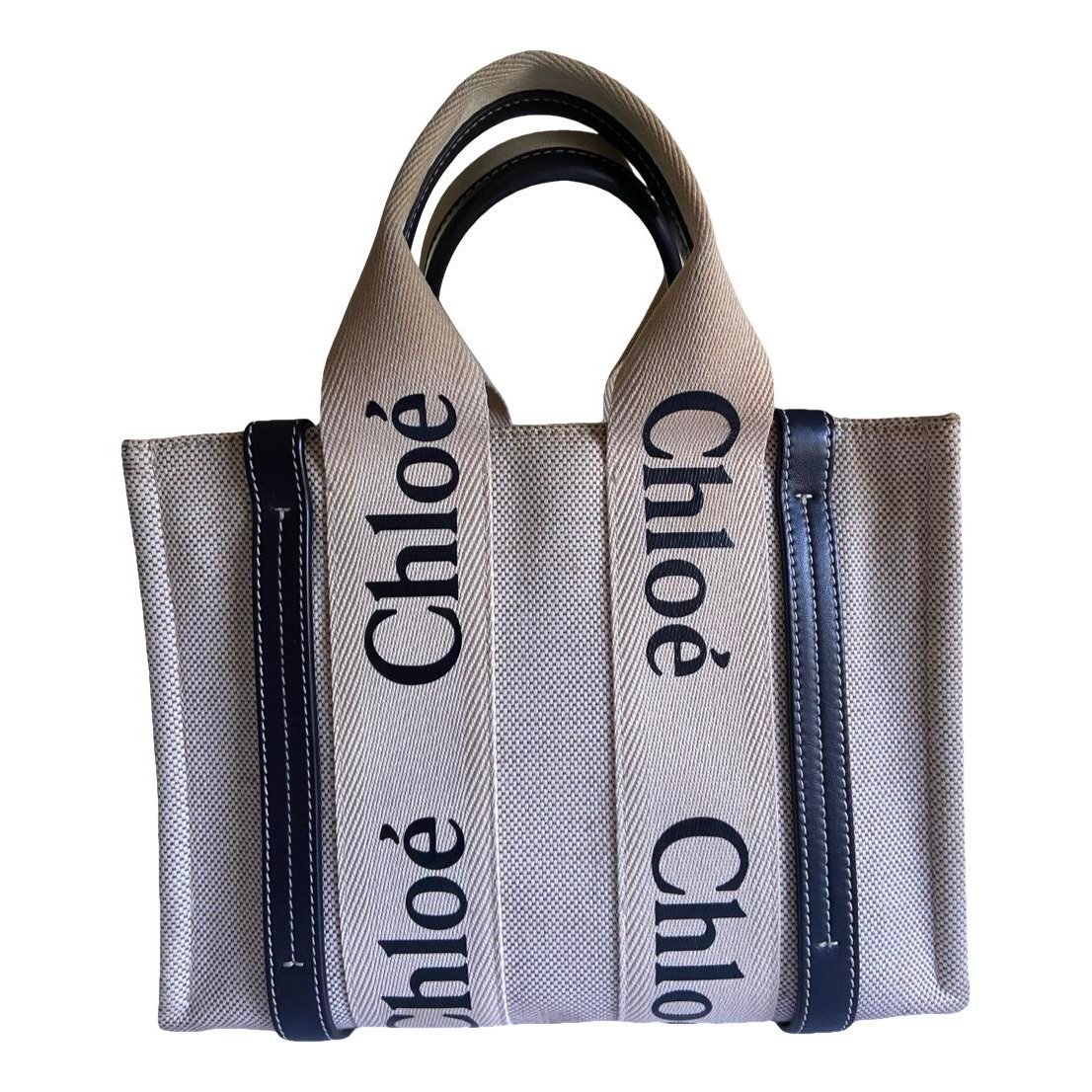 Woody linen tote
